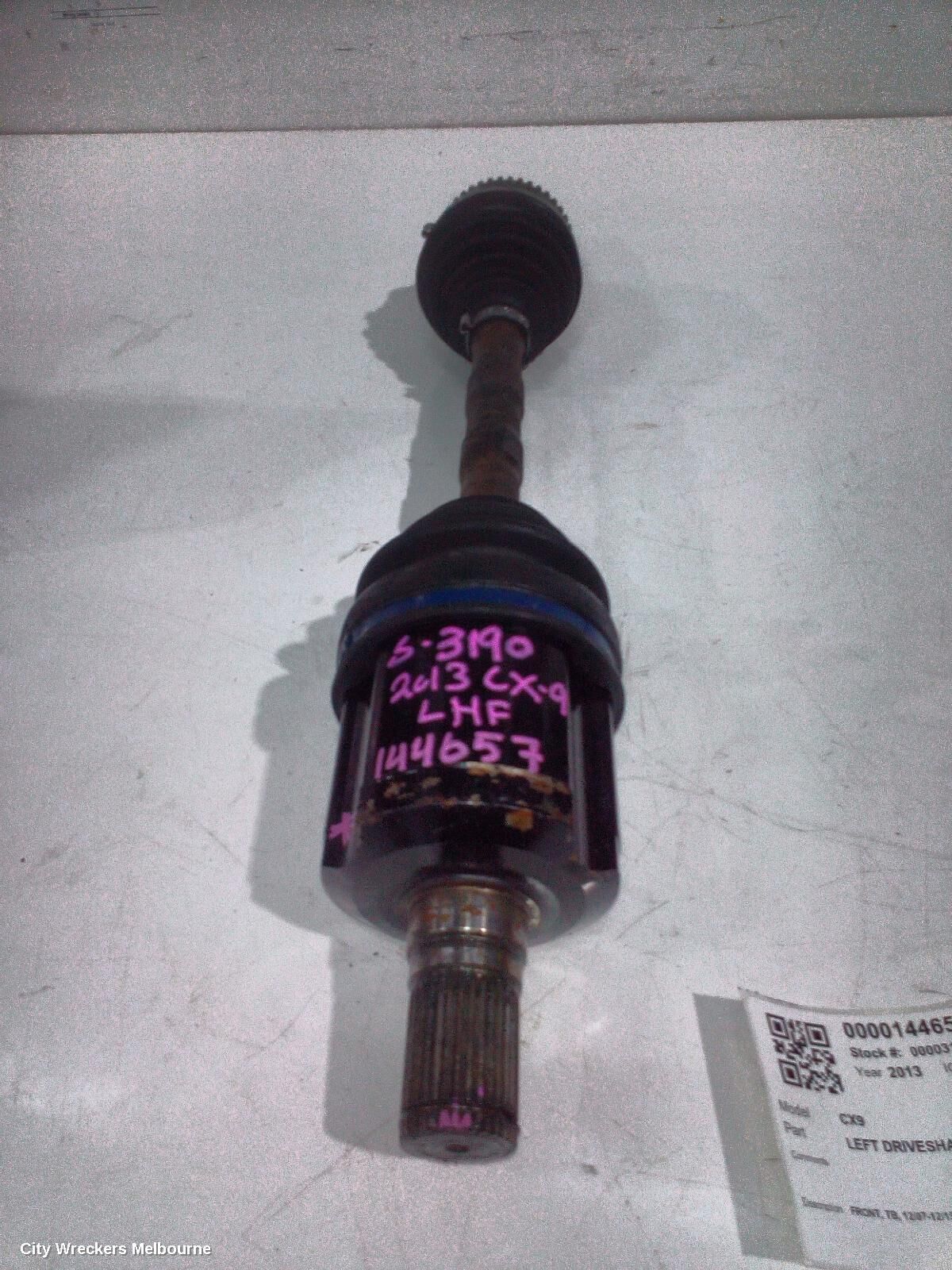 MAZDA CX9 2013 Left Driveshaft