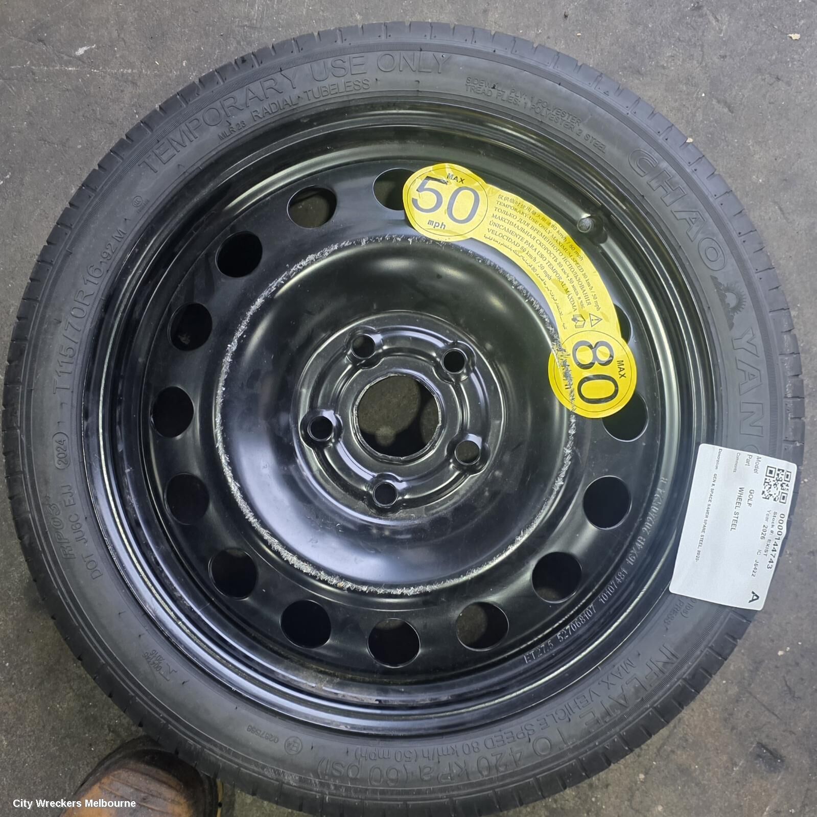 VOLKSWAGEN GOLF 2026 Wheel Standard/Steel