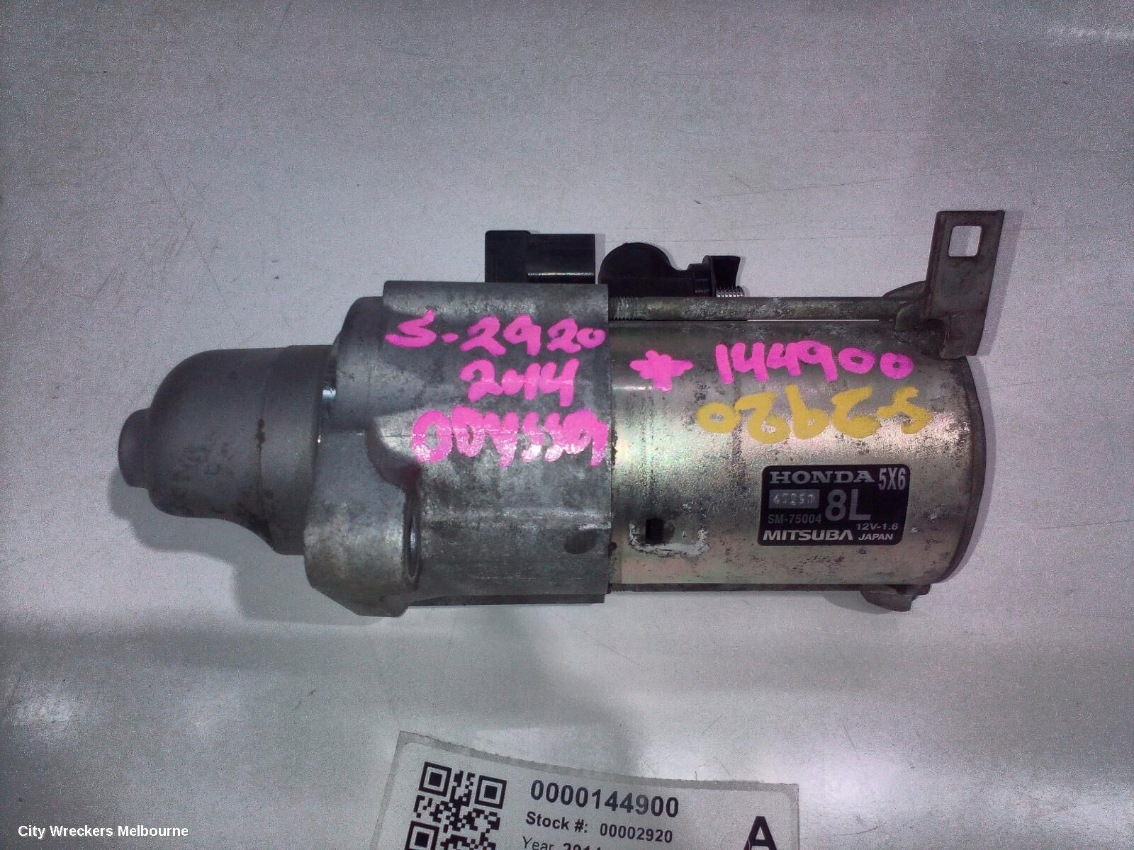 HONDA ODYSSEY 2014 Starter