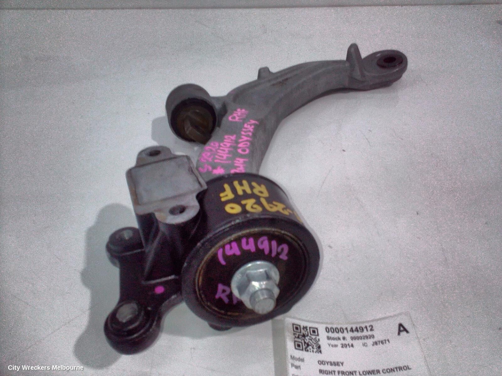 HONDA ODYSSEY 2014 Right Front Lower Control Arm