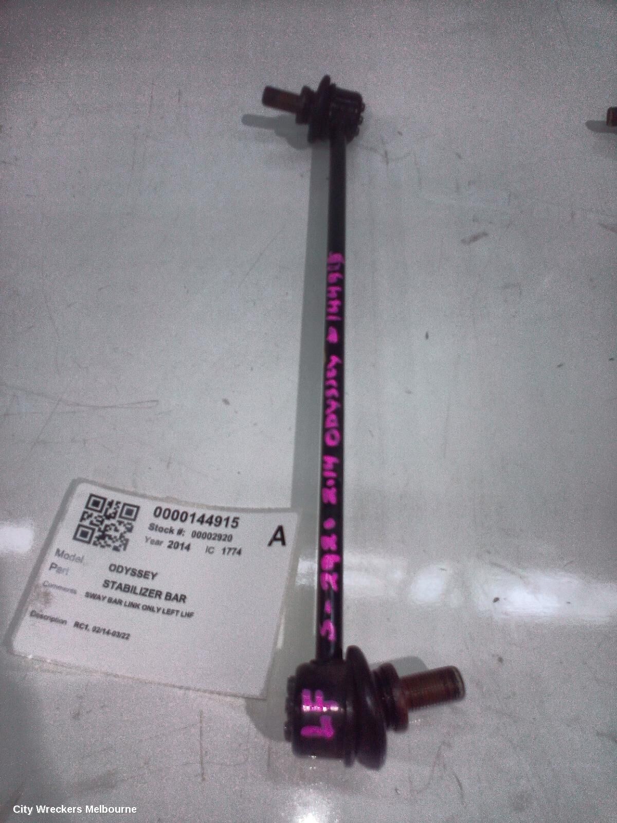 HONDA ODYSSEY 2014 Stabiliser Bar