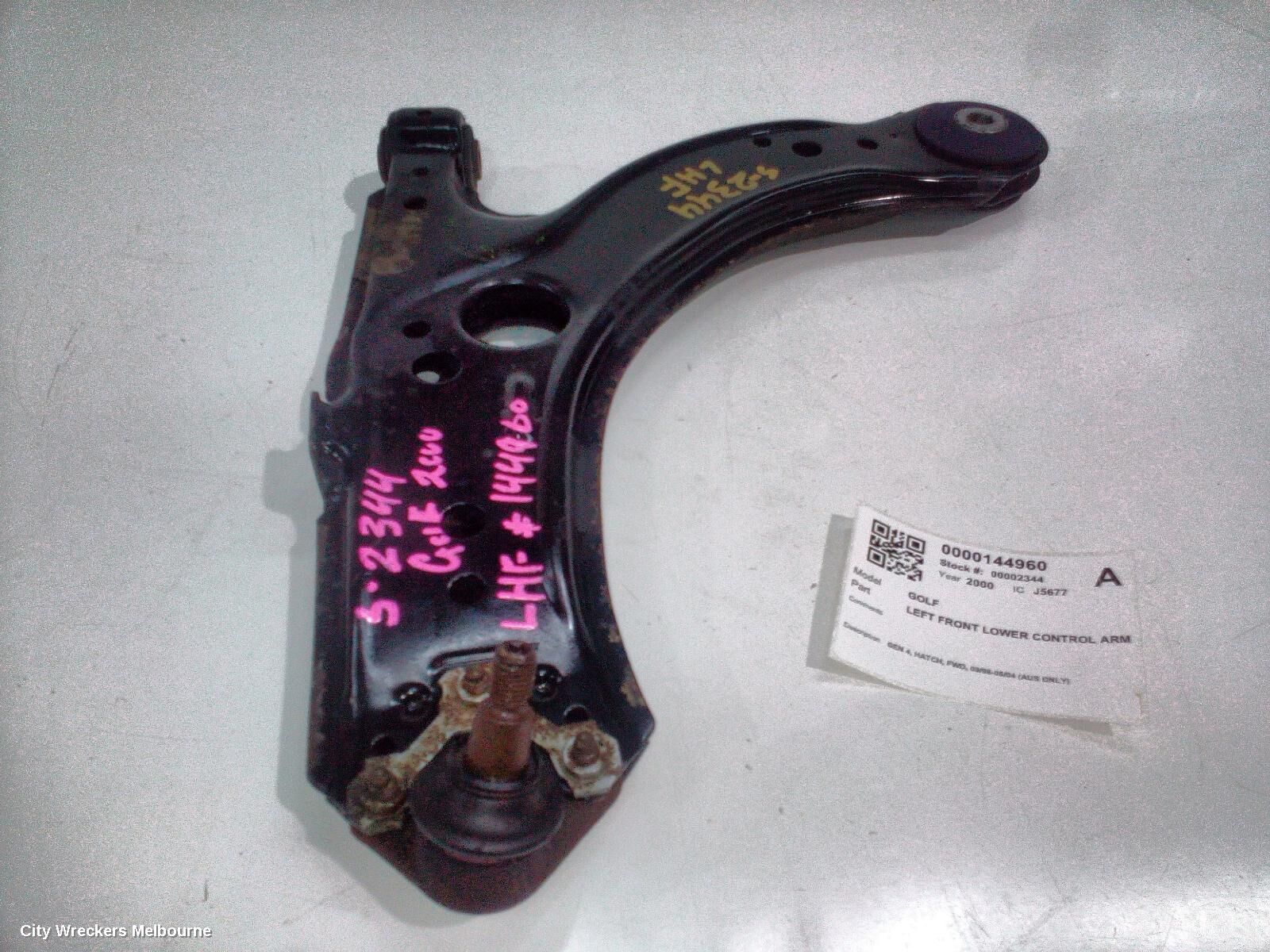 VOLKSWAGEN GOLF 2000 Left Front Lower Control Arm