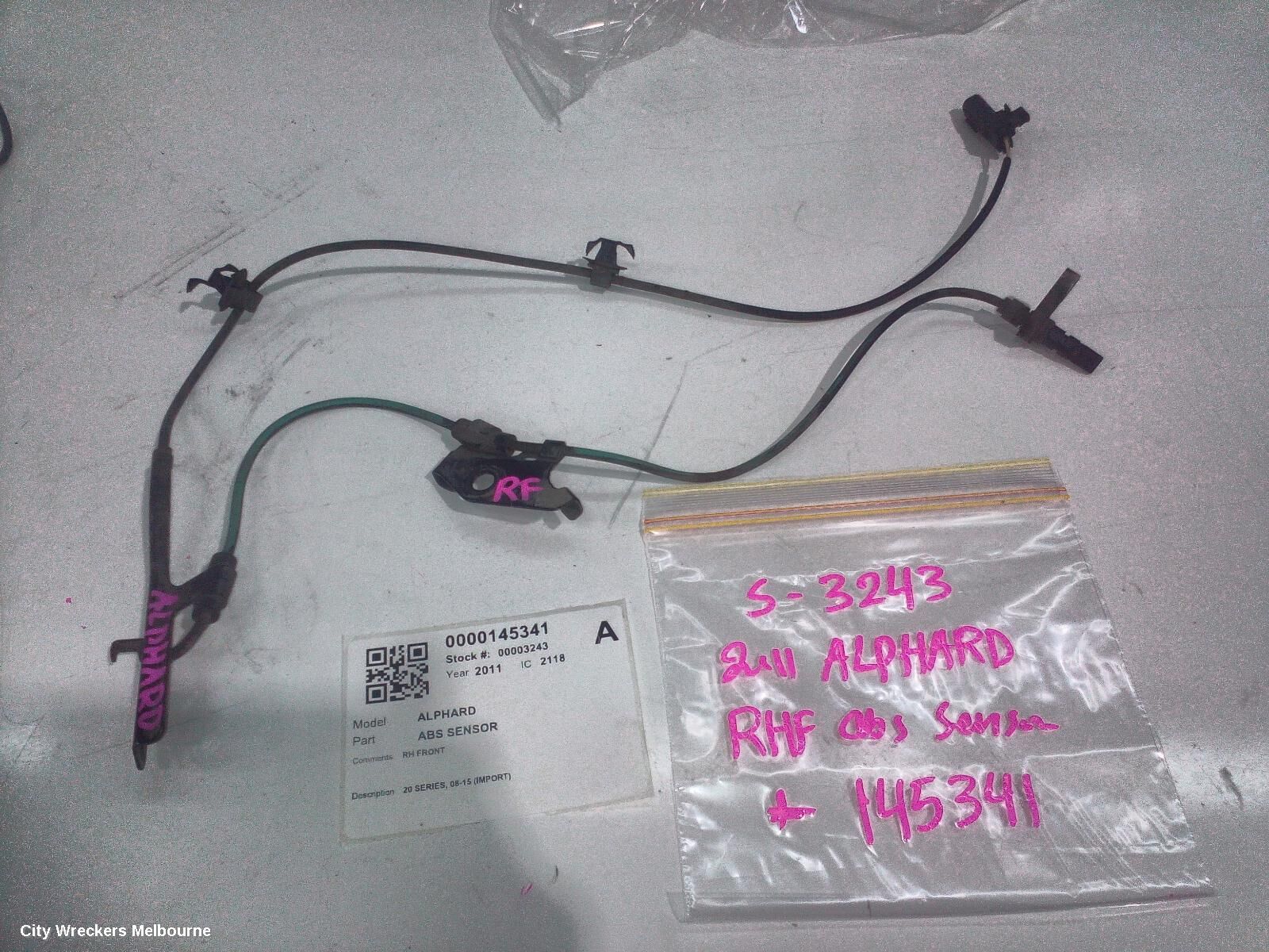 TOYOTA ALPHARD 2011 Abs Sensor