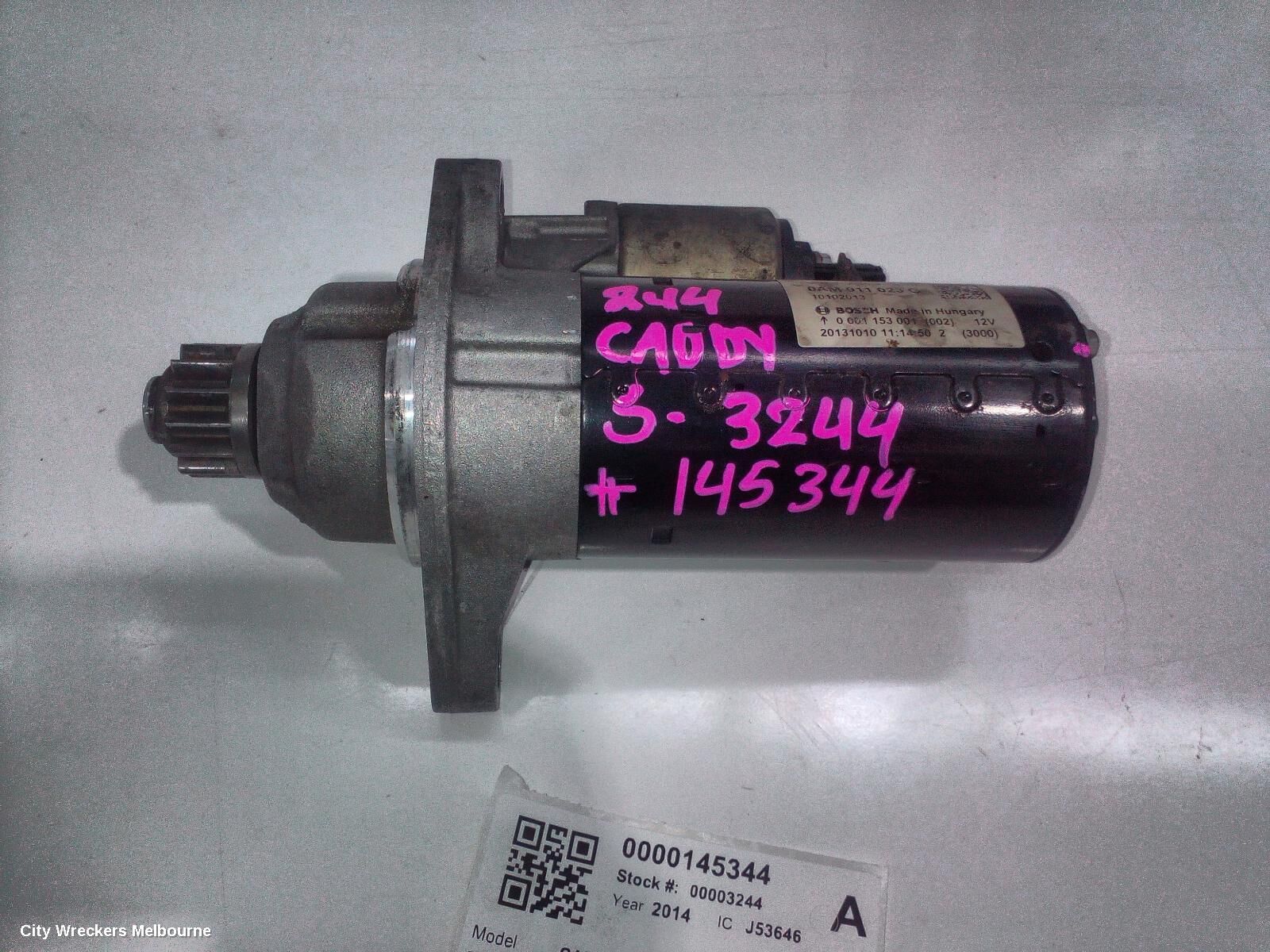 VOLKSWAGEN CADDY 2014 Starter