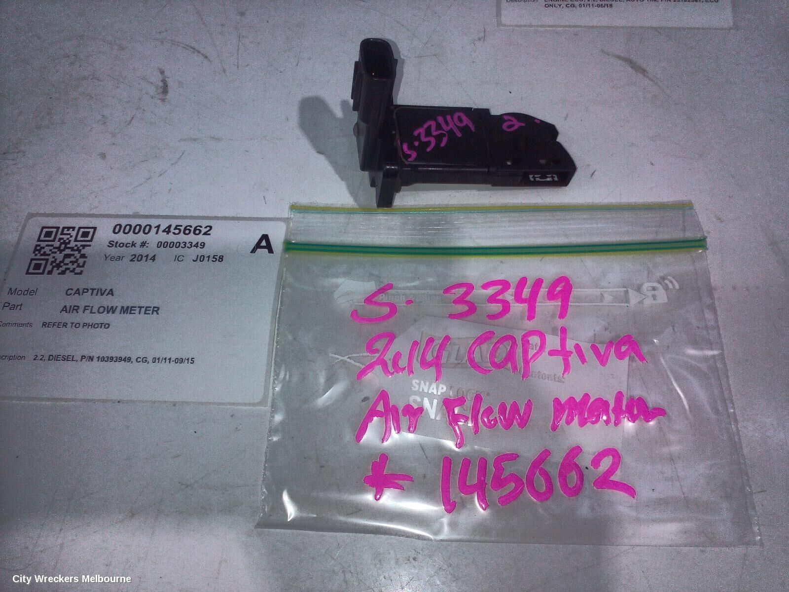 HOLDEN CAPTIVA 2014 Air Flow Meter