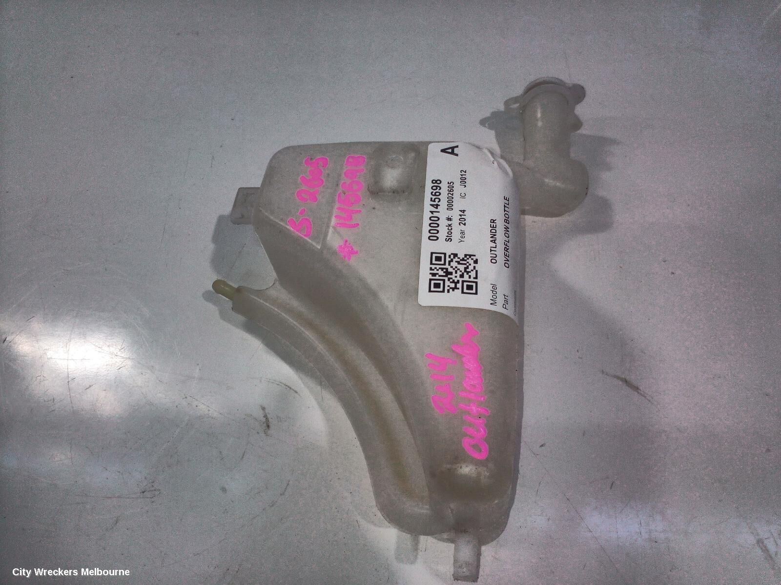 MITSUBISHI OUTLANDER 2014 Overflow Bottle