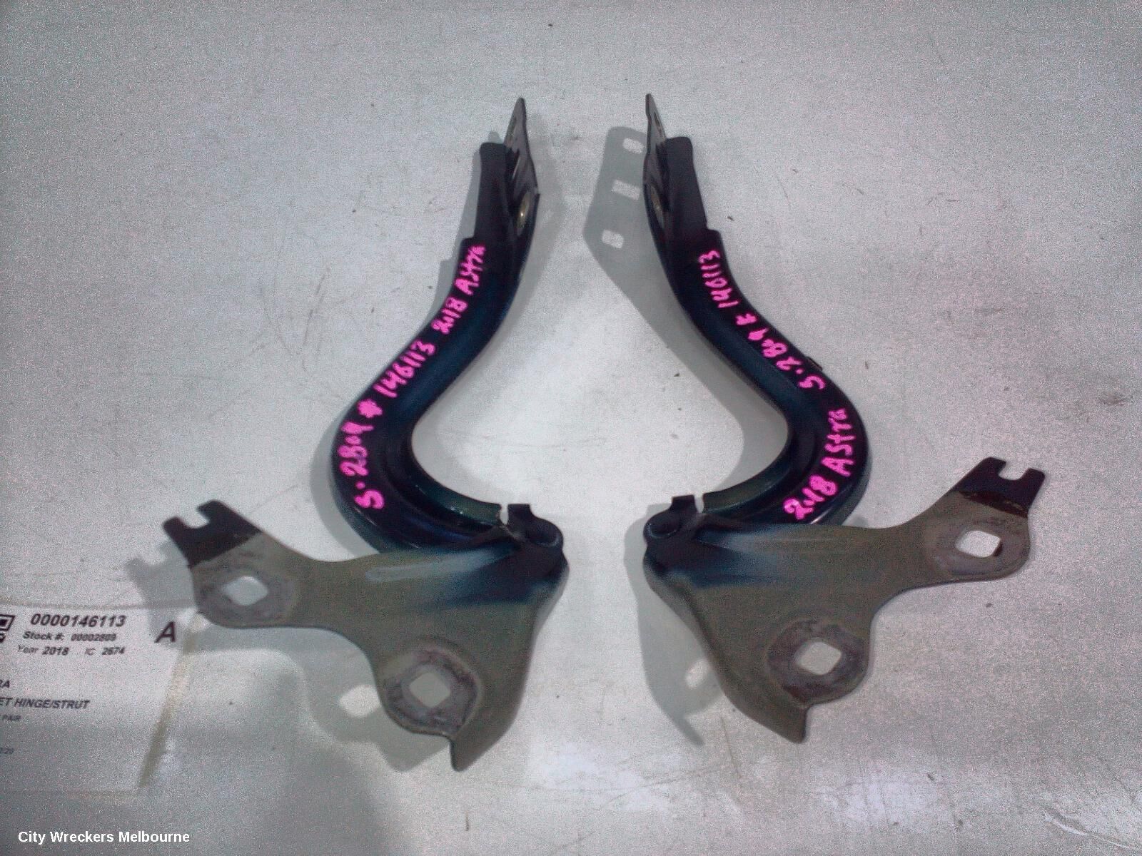HOLDEN ASTRA 2018 Bonnet Hinge/Strut