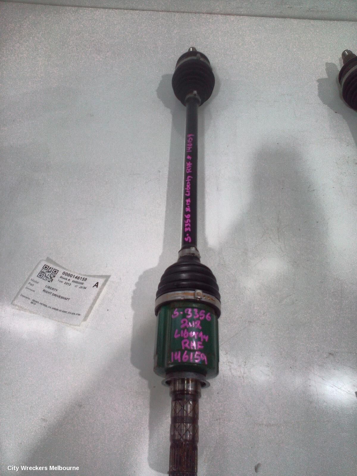 SUBARU LIBERTY 2012 Right Driveshaft