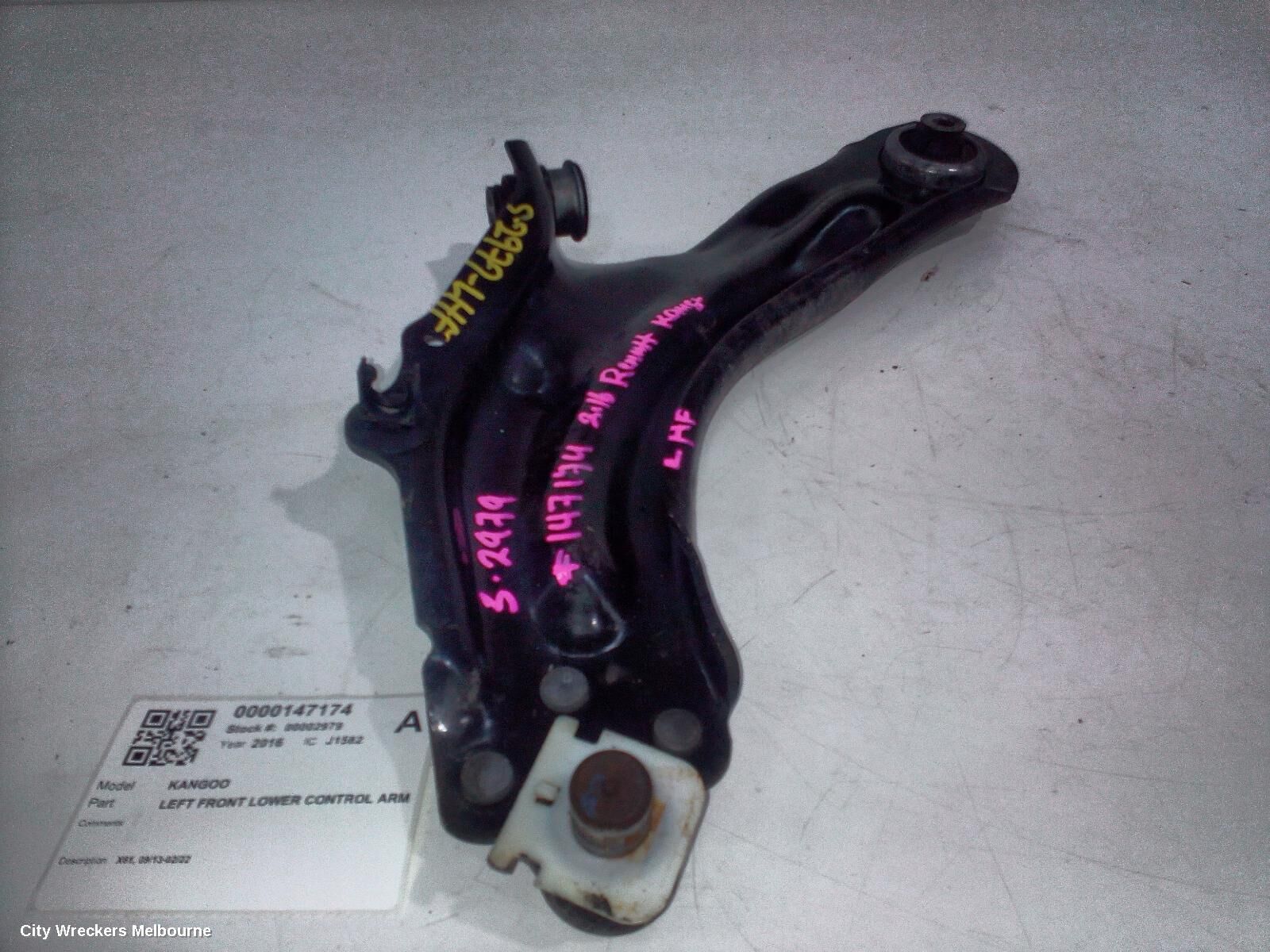 RENAULT KANGOO 2016 Left Front Lower Control Arm