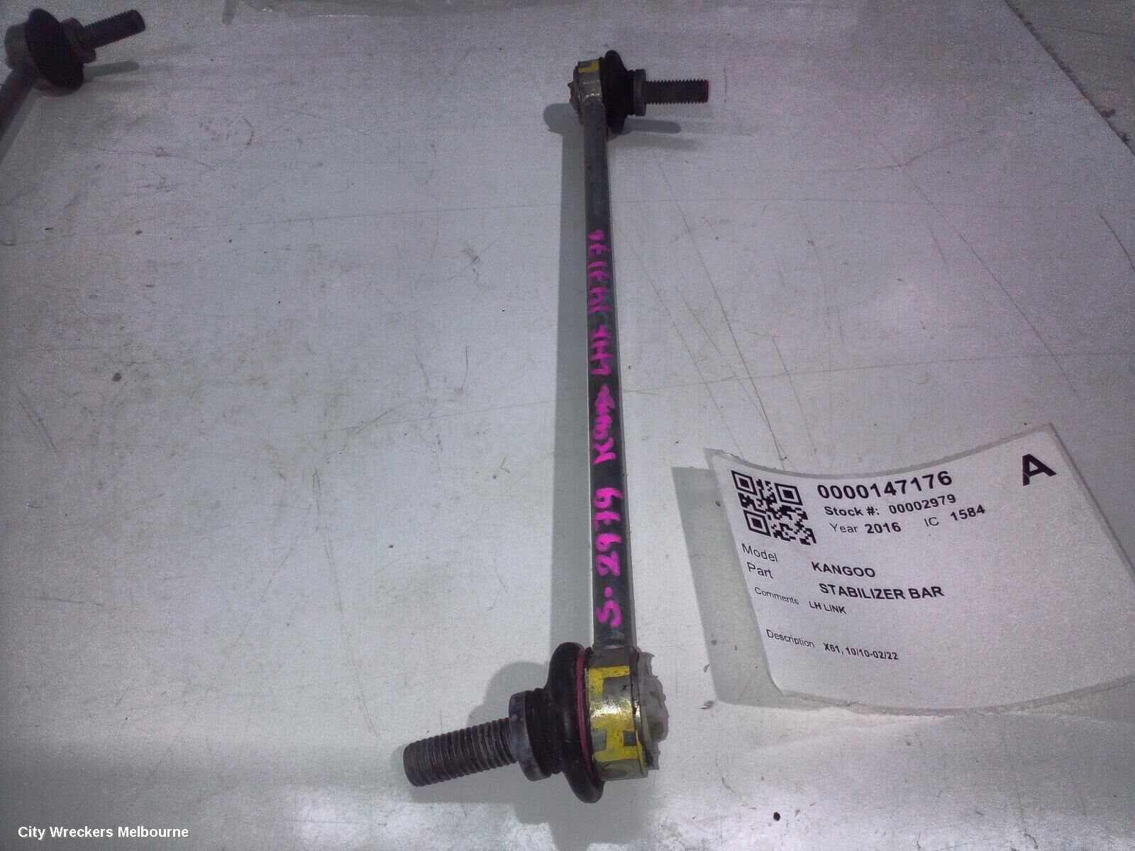RENAULT KANGOO 2016 Stabiliser Bar