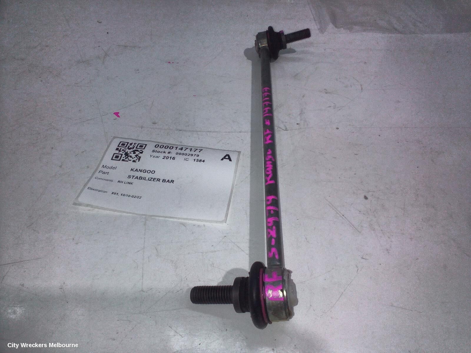 RENAULT KANGOO 2016 Stabiliser Bar