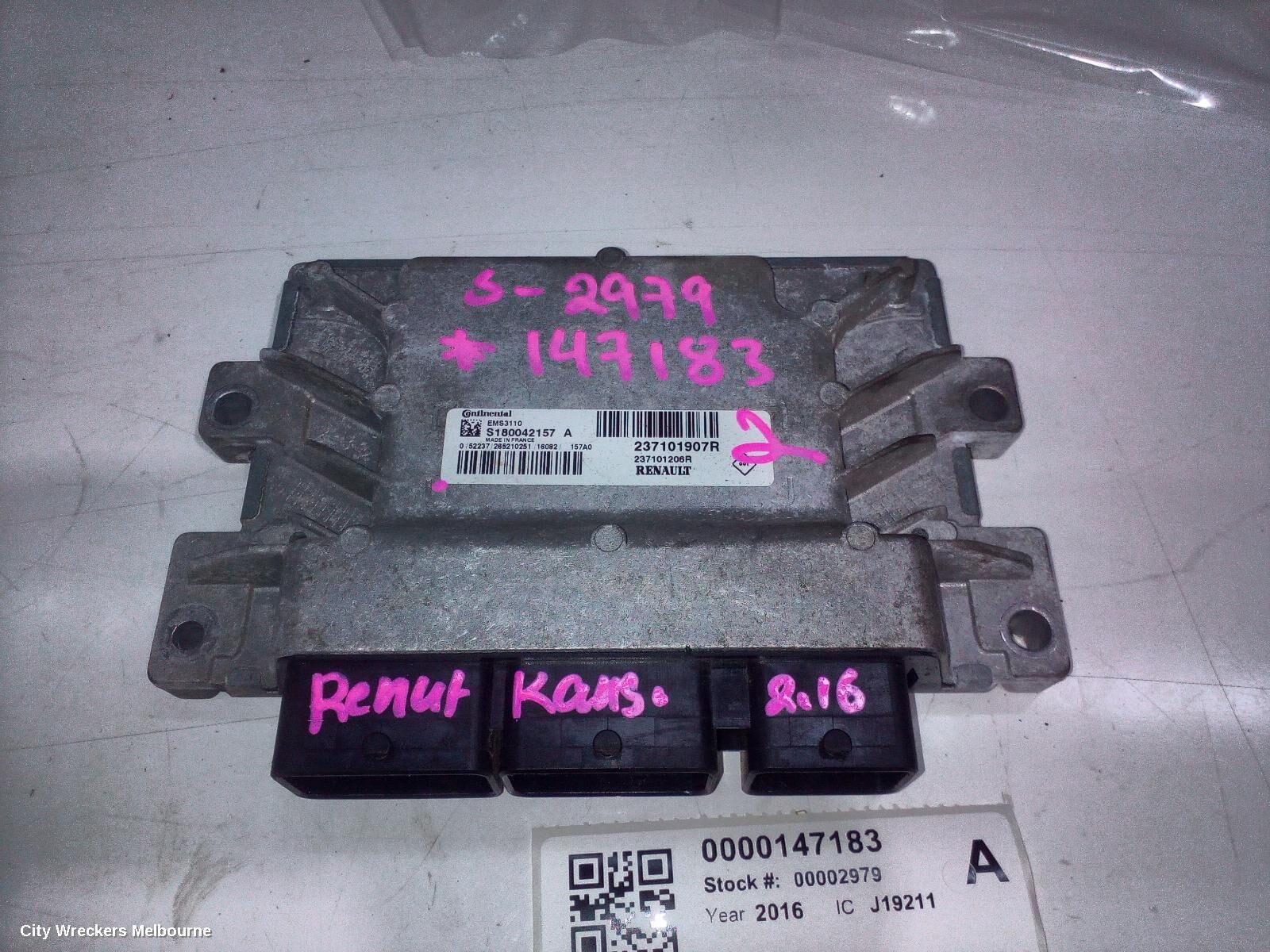 RENAULT KANGOO 2016 Ecu