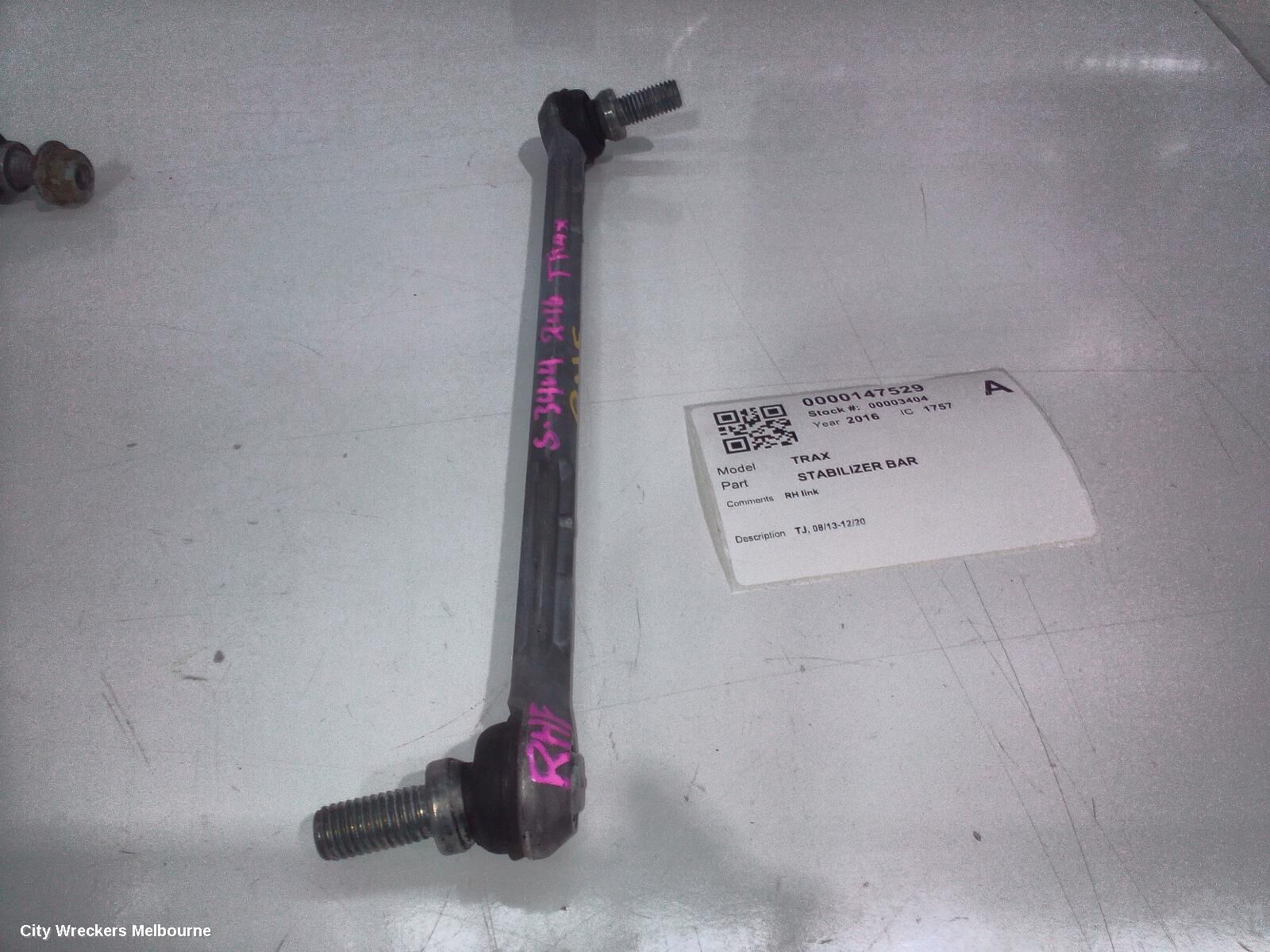 HOLDEN TRAX 2016 Stabiliser Bar