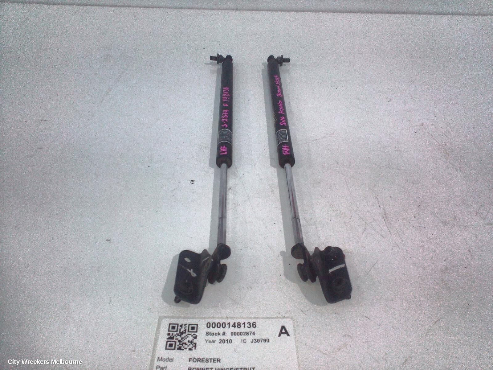 SUBARU FORESTER 2010 Bonnet Hinge/Strut