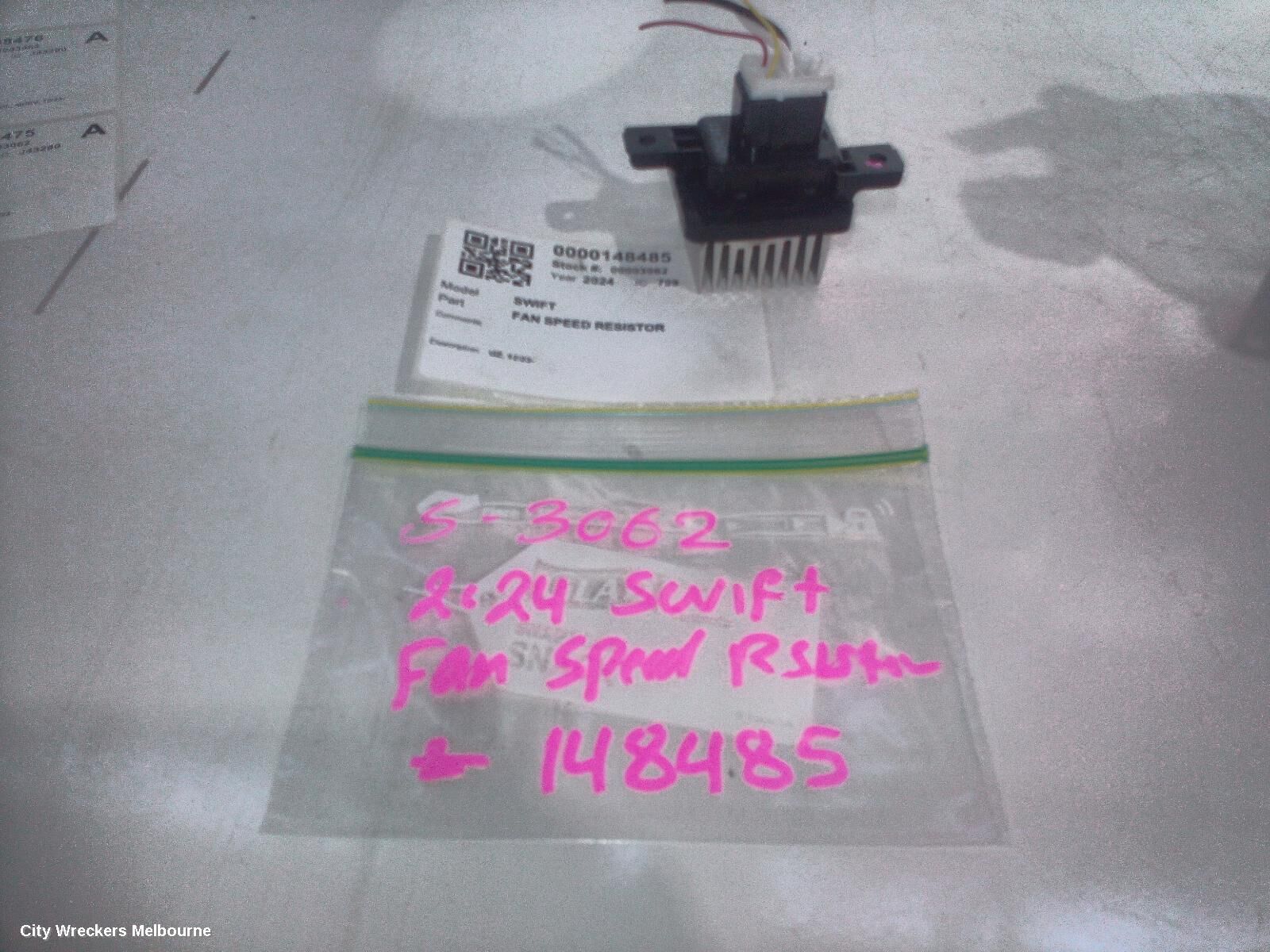 SUZUKI SWIFT 2024 Fan Speed Resistor