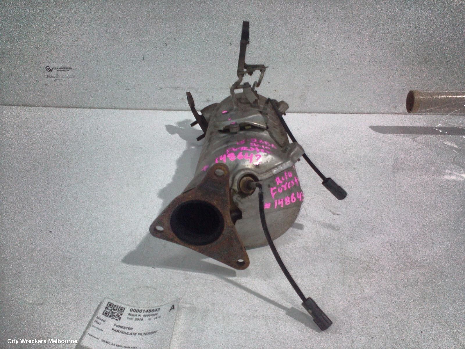 SUBARU FORESTER 2010 Particulate Filter/Dpf