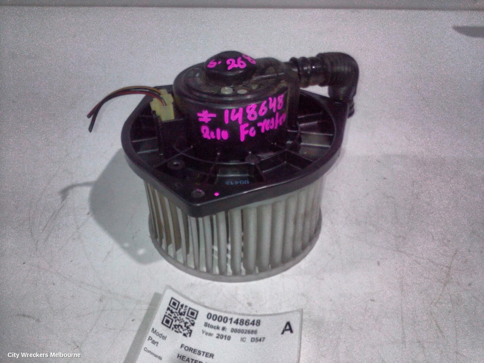 SUBARU FORESTER 2010 Heater Fan Motor