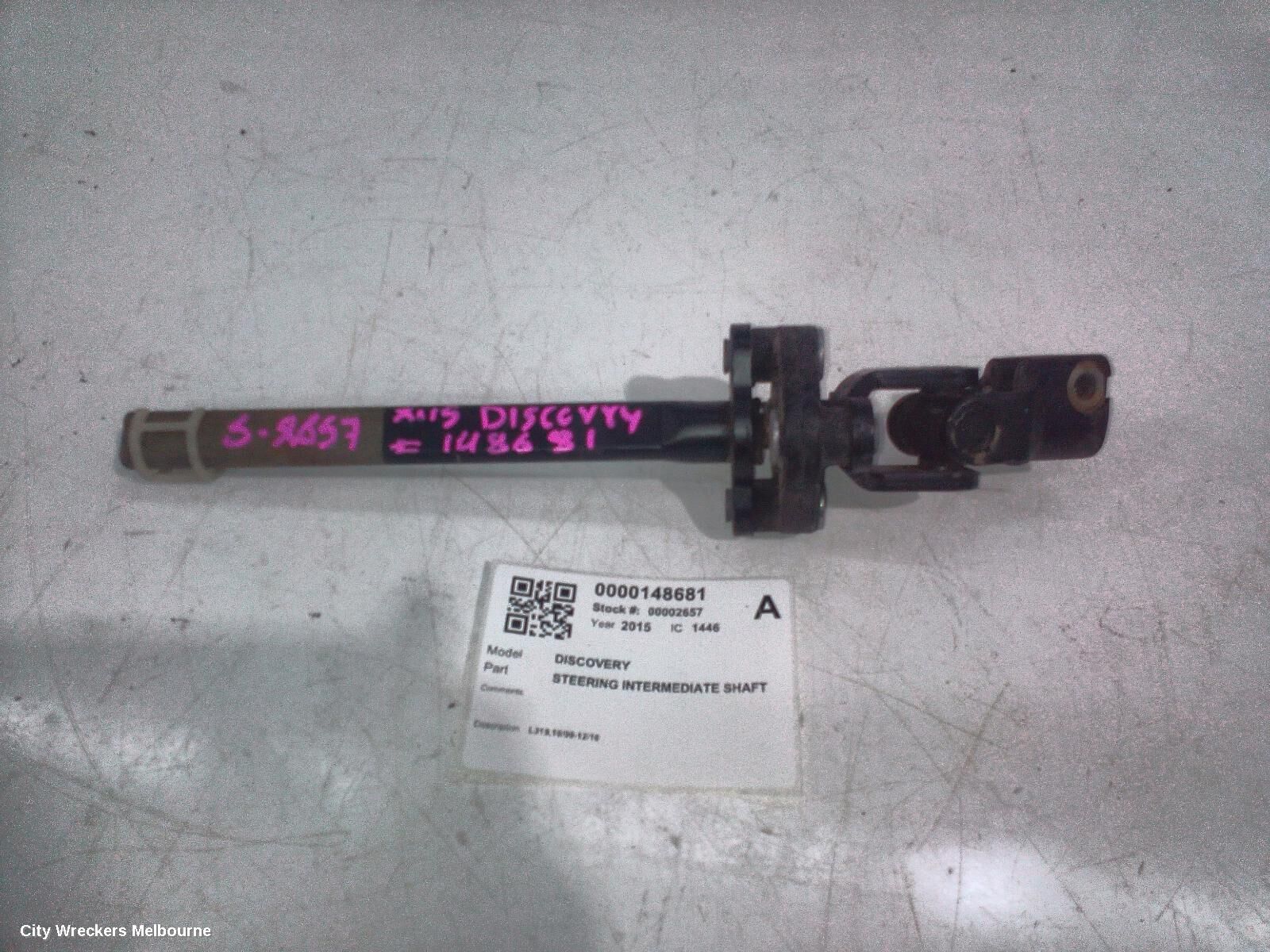 LAND ROVER DISCOVERY 2015 STEERING INTERMEDIATE SHAFT