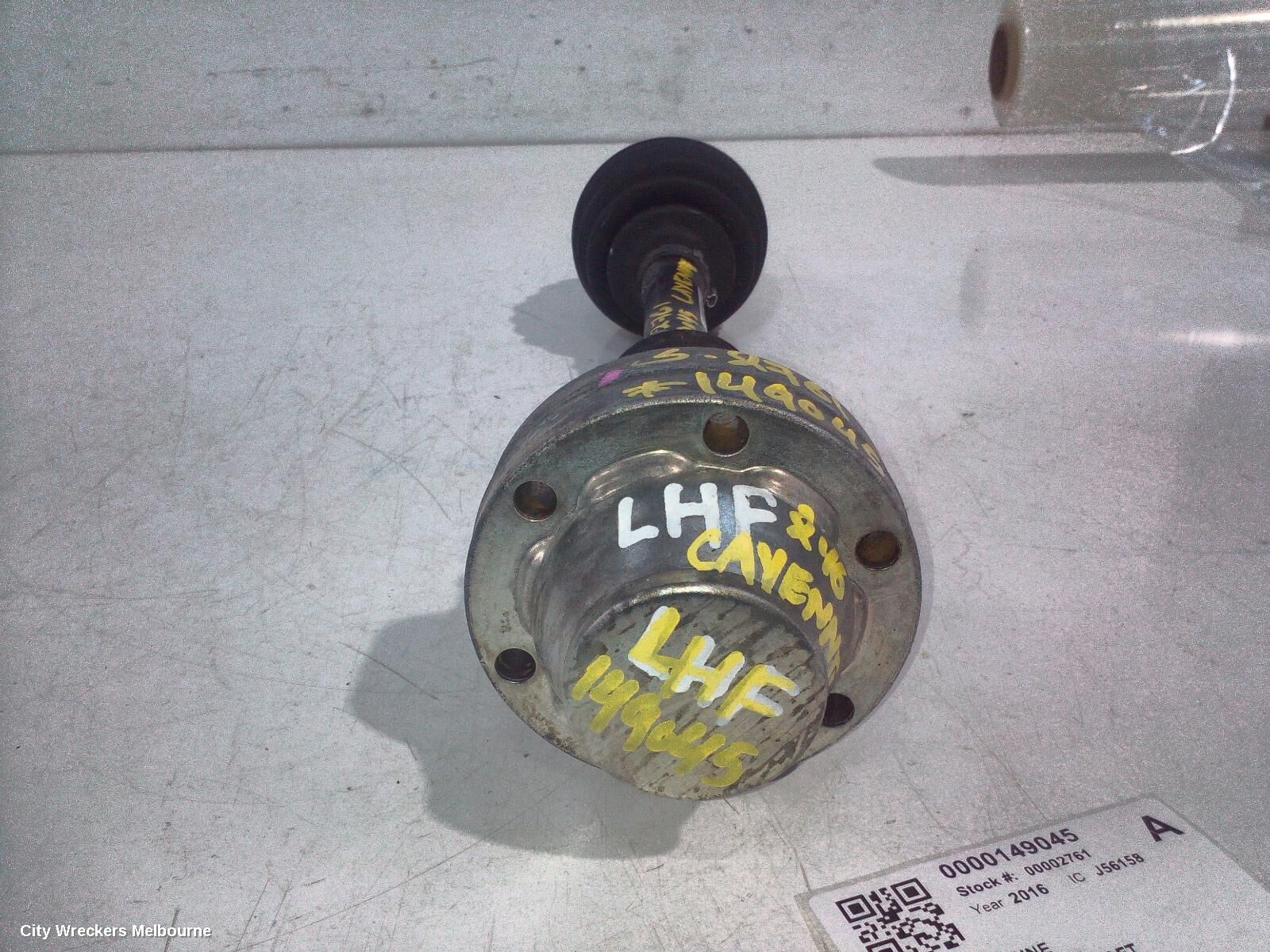 PORSCHE CAYENNE 2016 Left Driveshaft