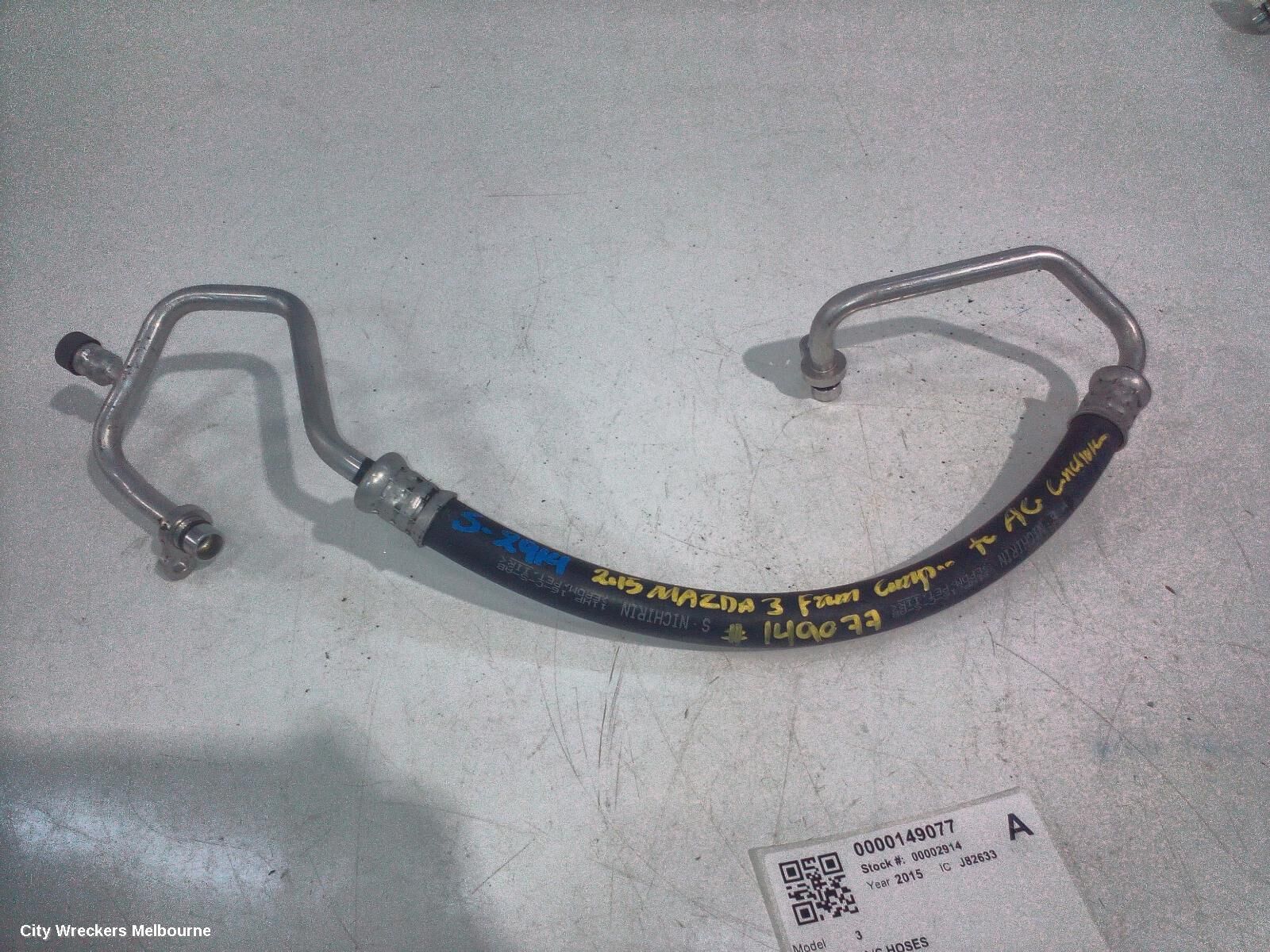 MAZDA 3 2015 A/C Hoses