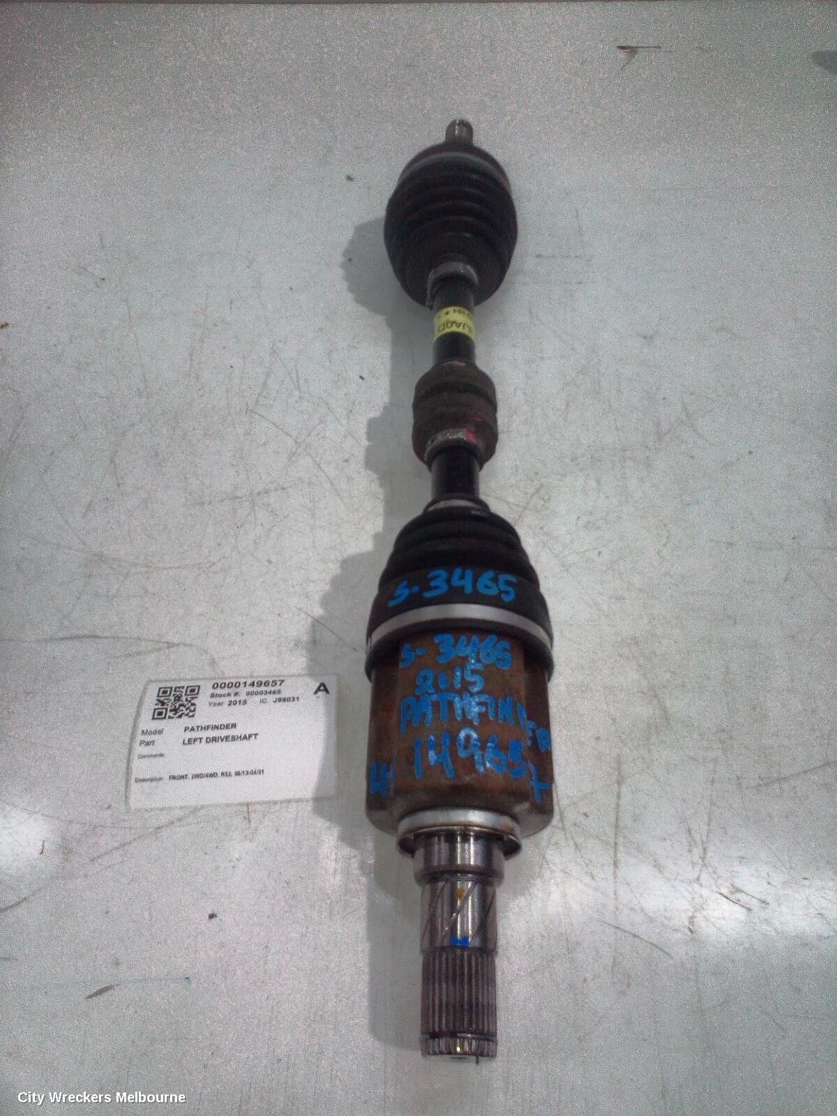 NISSAN PATHFINDER 2015 Left Driveshaft