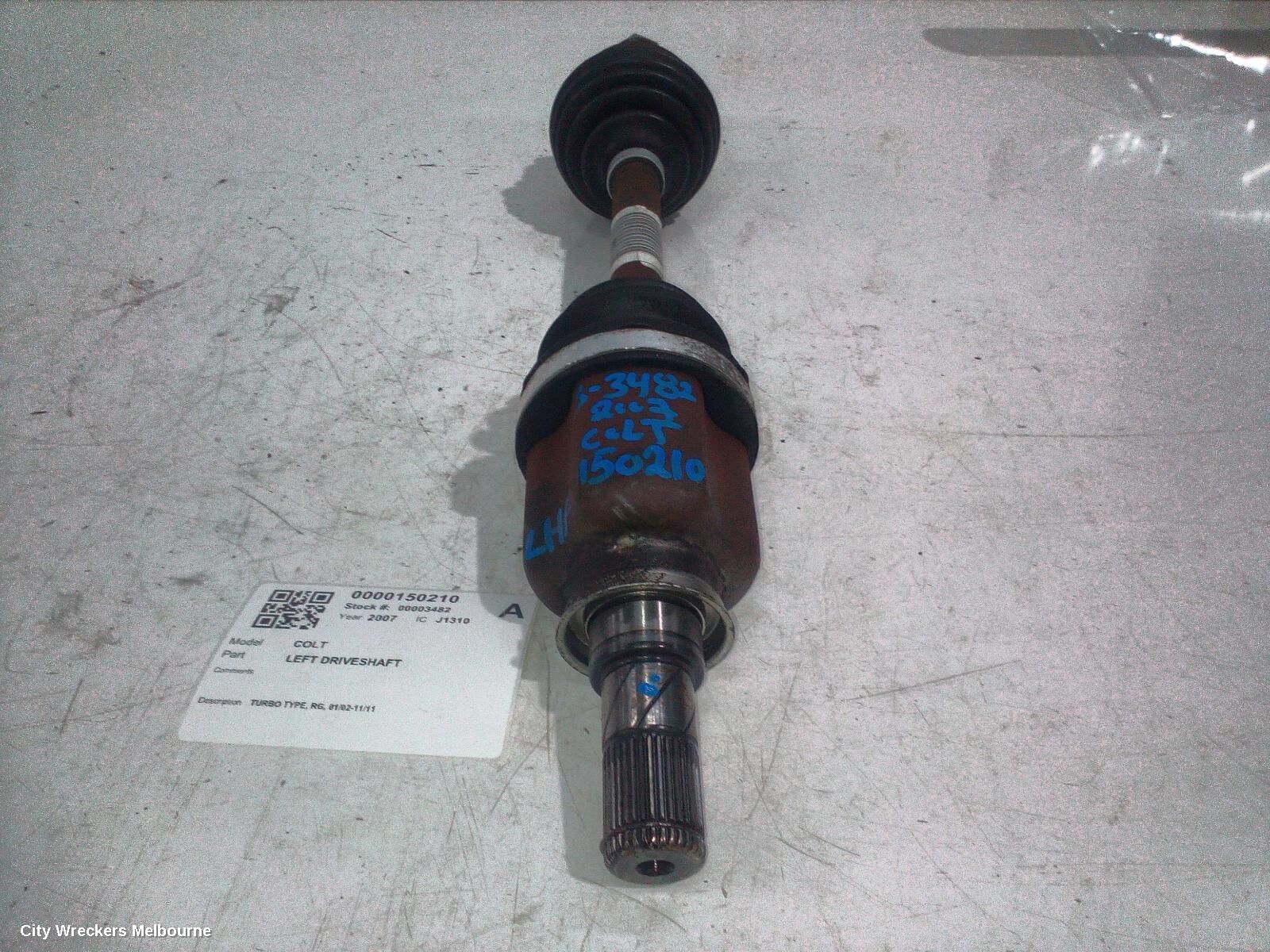 MITSUBISHI COLT 2007 Left Driveshaft