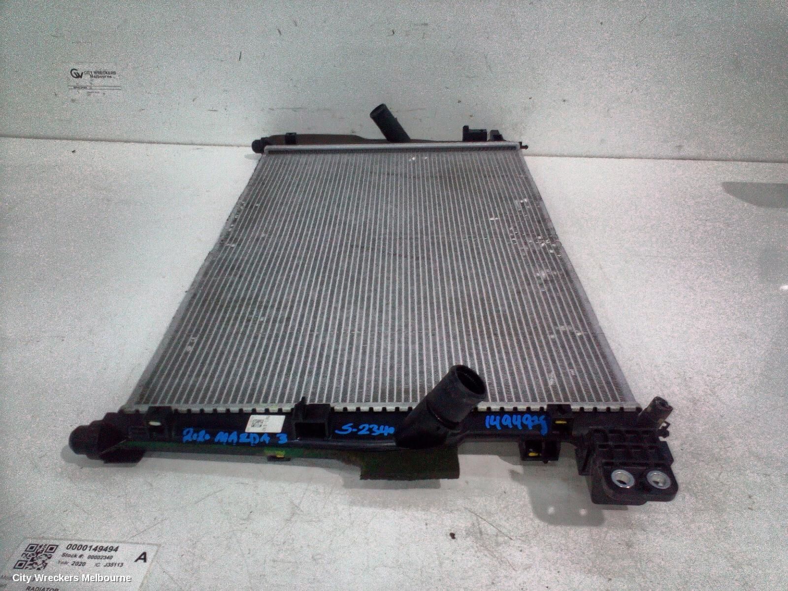 MAZDA 3 2020 Radiator