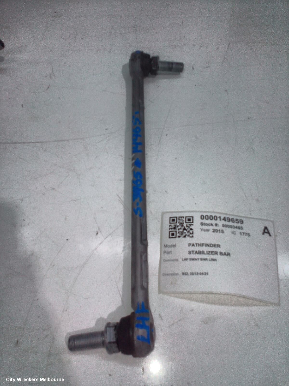 NISSAN PATHFINDER 2015 Stabiliser Bar