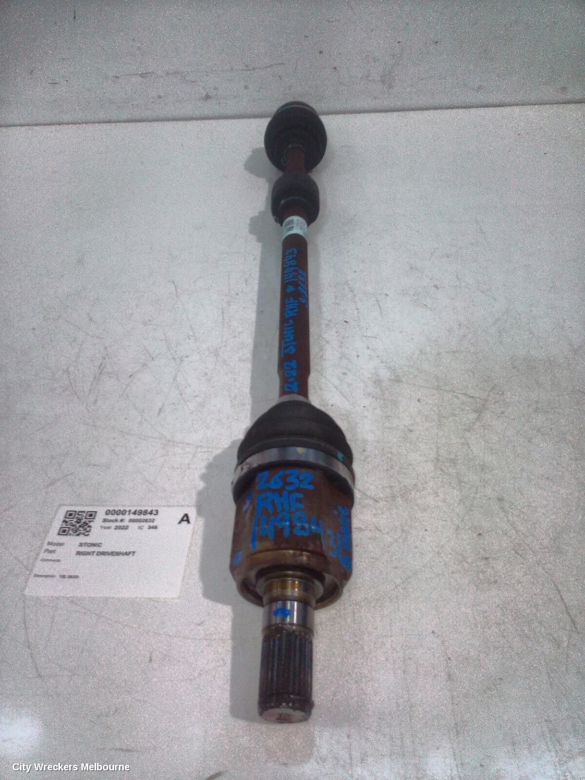 KIA STONIC 2022 Right Driveshaft