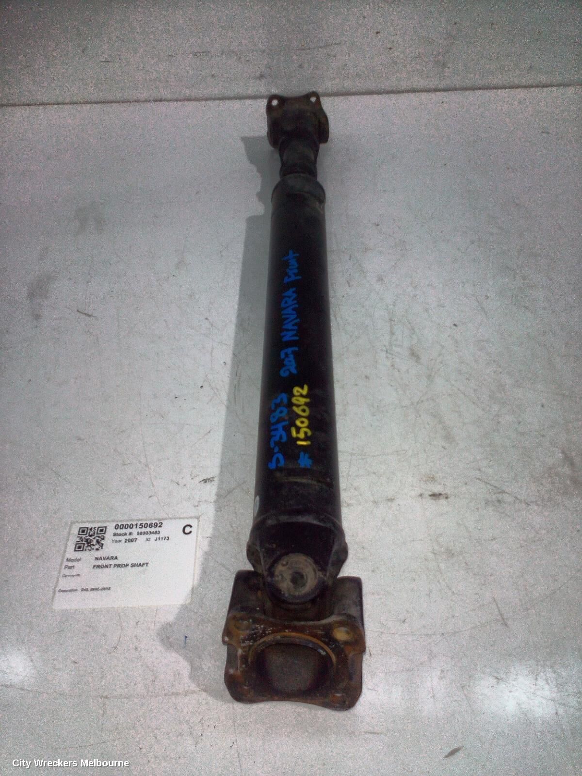 NISSAN NAVARA 2007 Front Prop Shaft