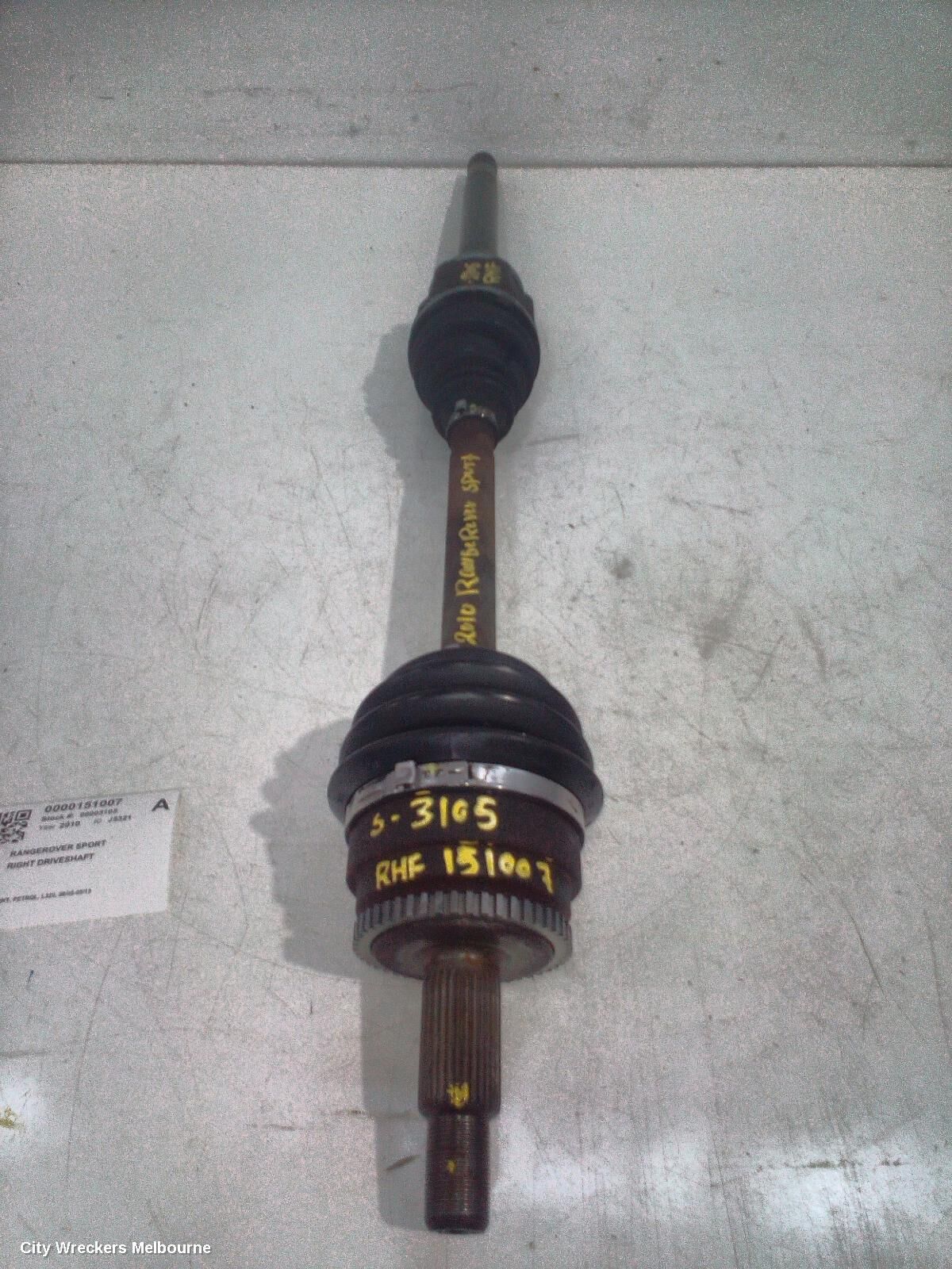 LAND ROVER RANGEROVER SPORT 2010 Right Driveshaft