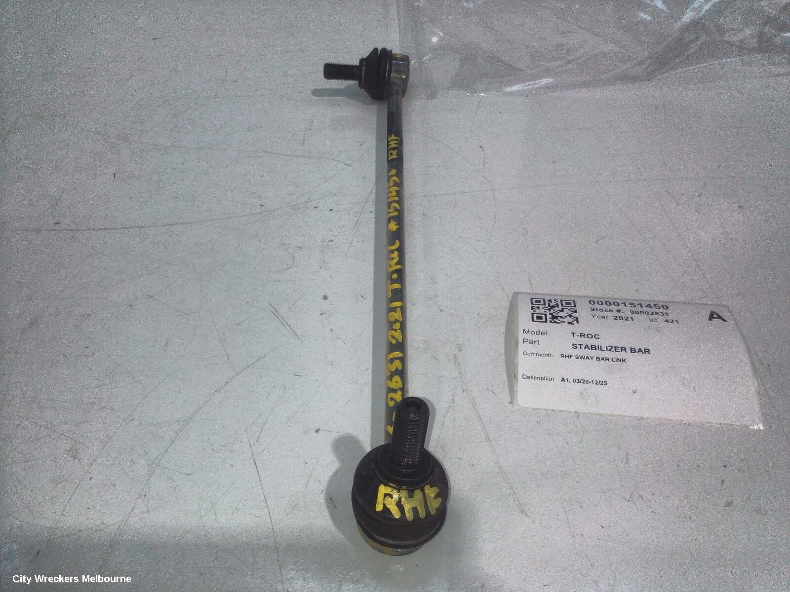 VOLKSWAGEN T-ROC 2021 Stabiliser Bar