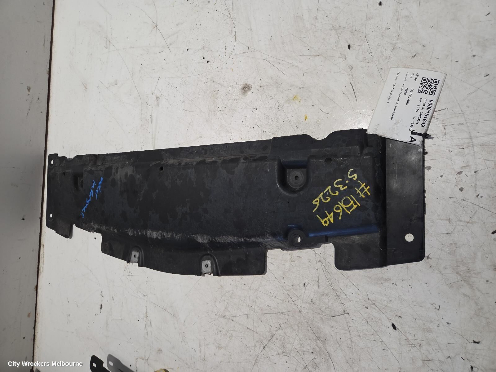 MERCEDES GLE CLASS, C292/W166 06/15-04/19, SPLASH TRAY UNDER FRONT BUMPER: 151649
