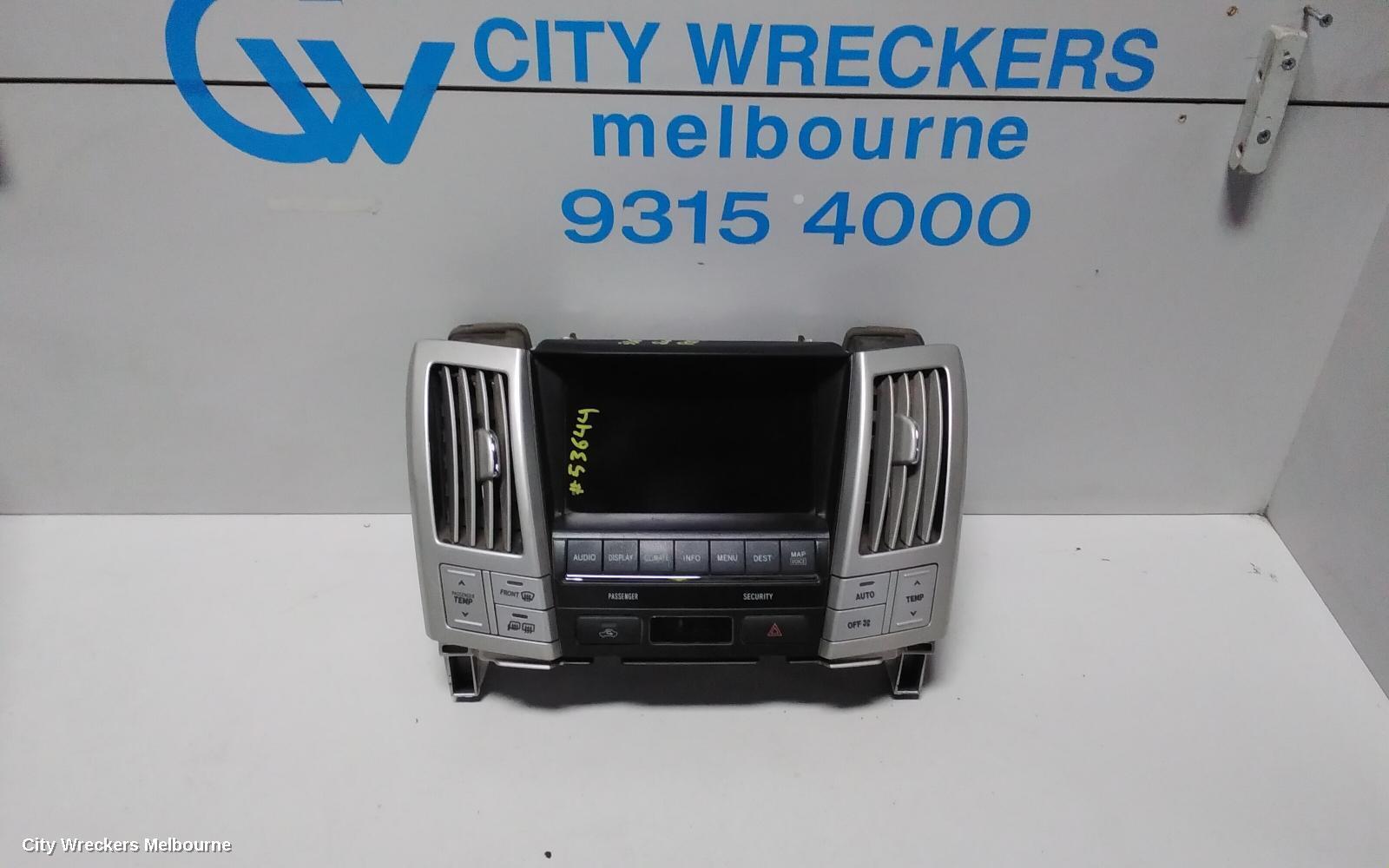 LEXUS RX SERIES 2008 Radio/Cd/Dvd/Sat/Tv