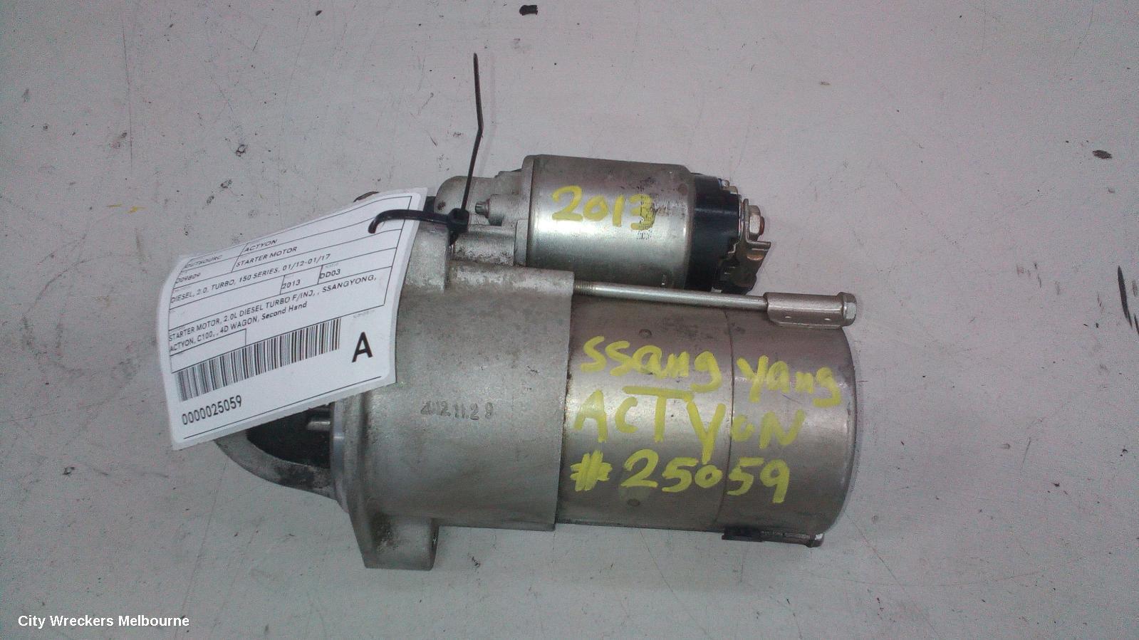 SSANGYONG ACTYON 2013 Starter