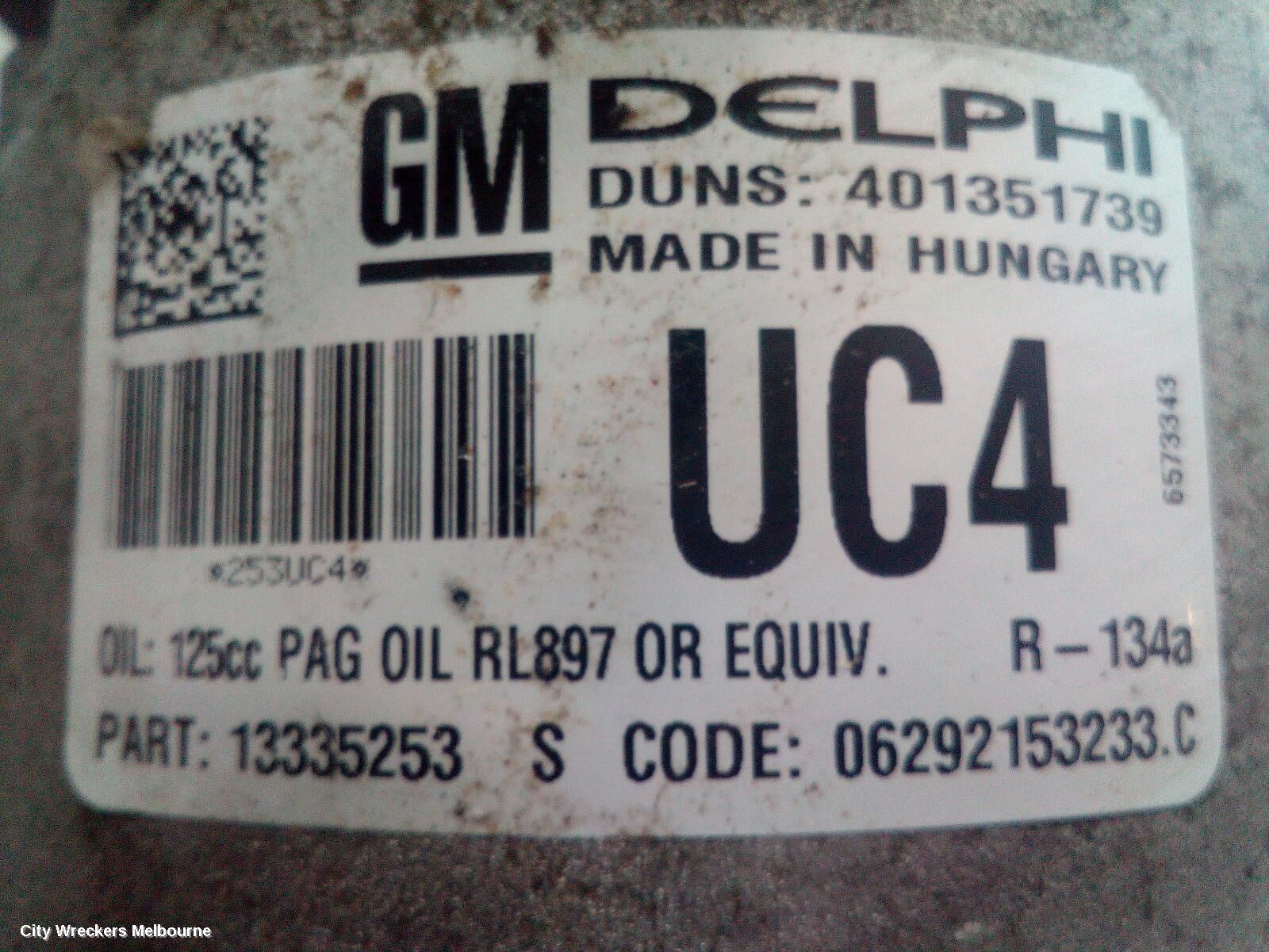 HOLDEN CRUZE 2012 A/C Compressor