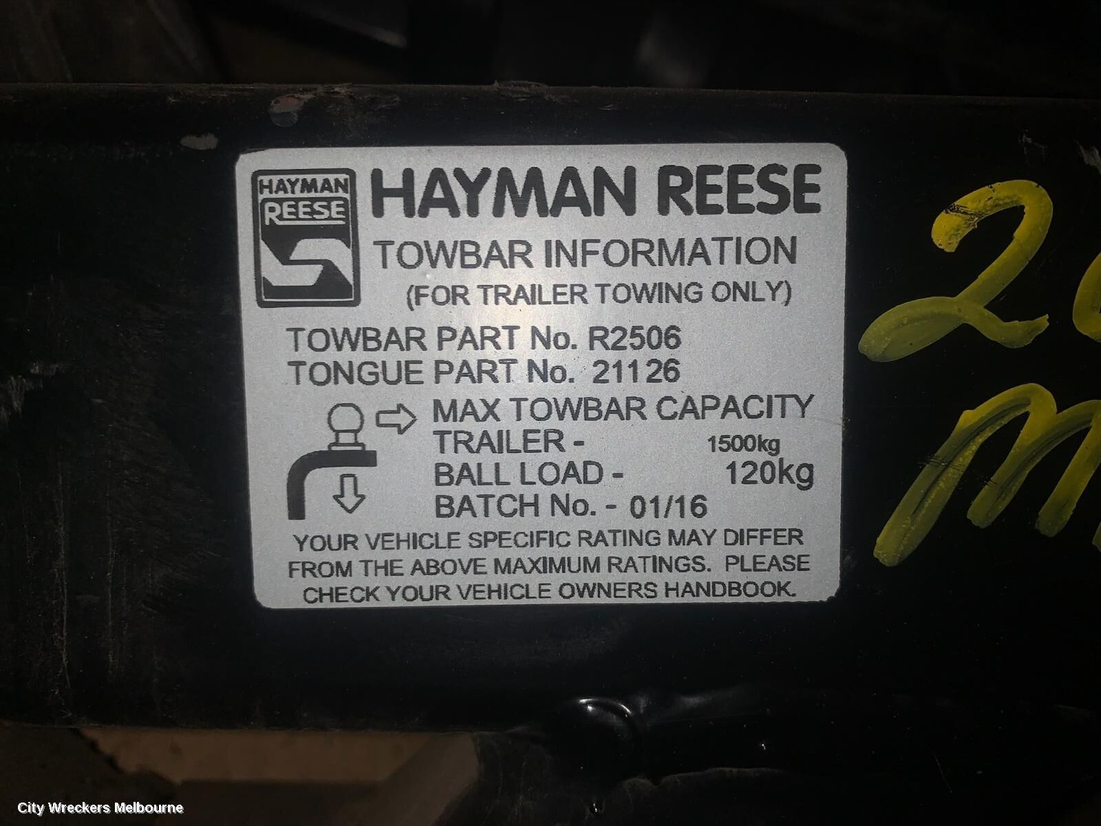 MAZDA 6 2008 Towbar