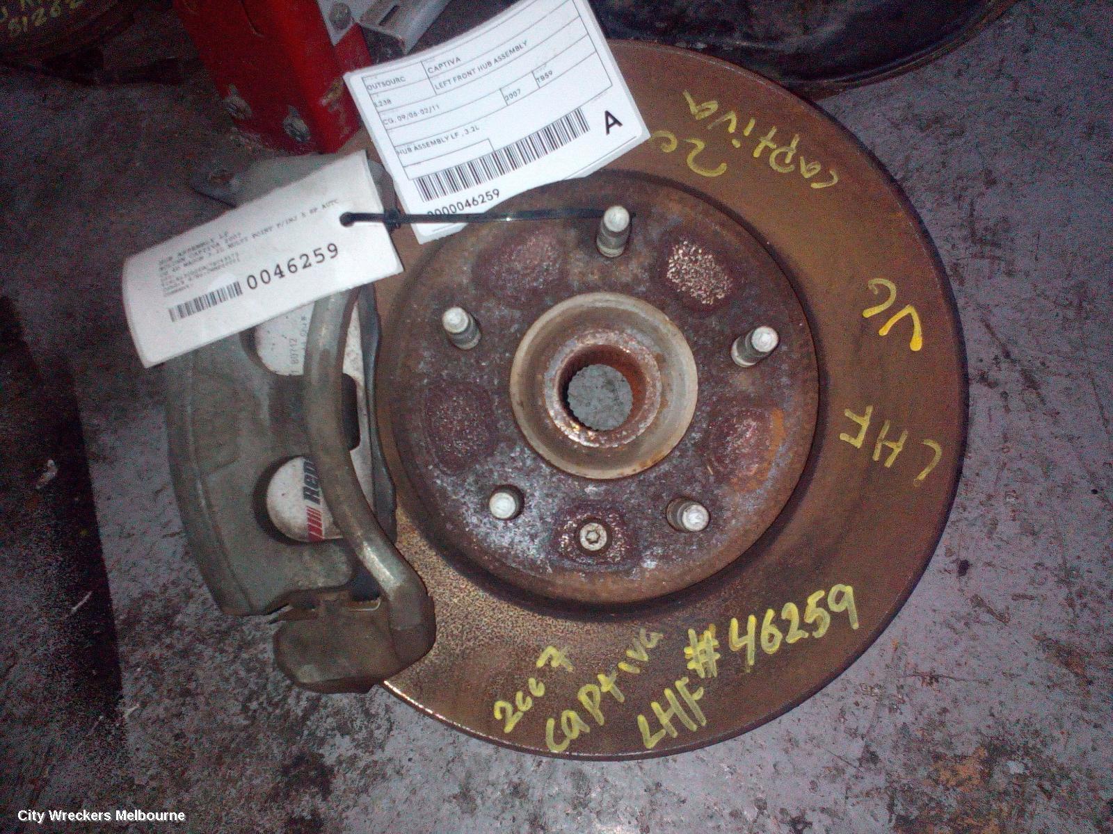 HOLDEN CAPTIVA 2007 Left Front Hub Assembly