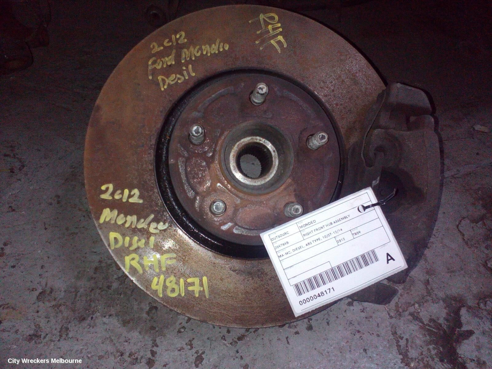 FORD MONDEO 2012 Right Front Hub Assembly