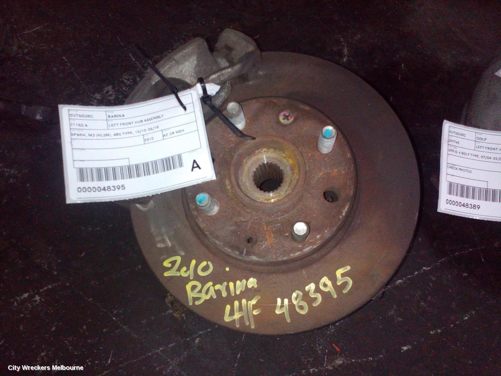 HOLDEN BARINA 2010 Left Front Hub Assembly
