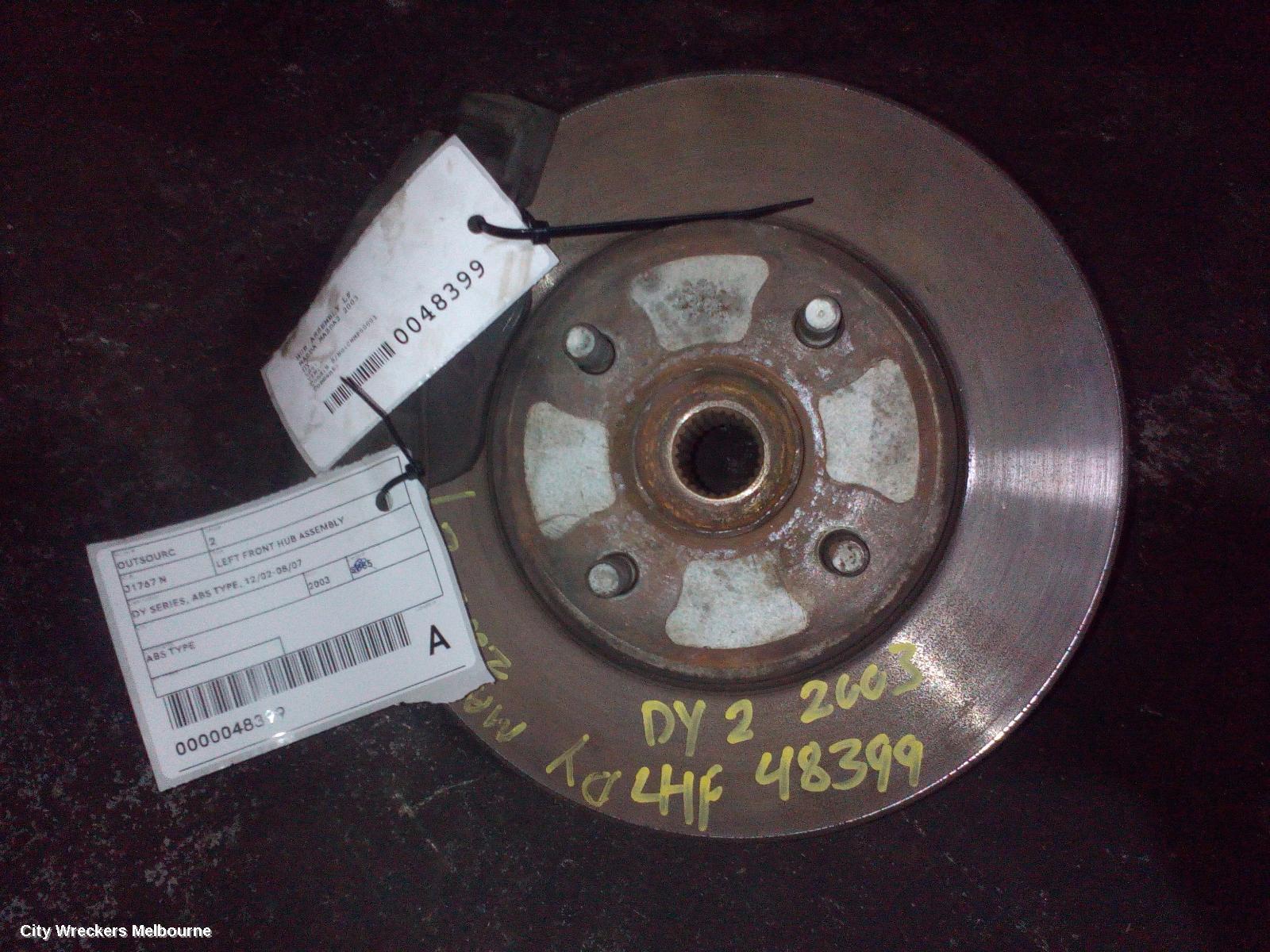 MAZDA 2 2003 Left Front Hub Assembly