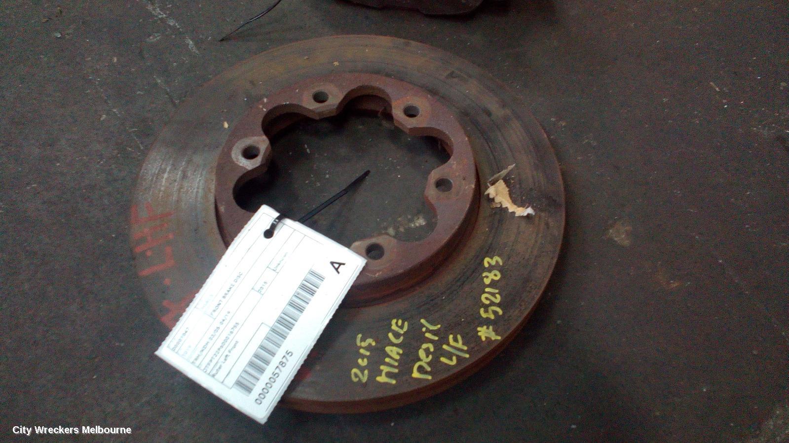 TOYOTA HIACE 2016 Front Brake Disc/Drm