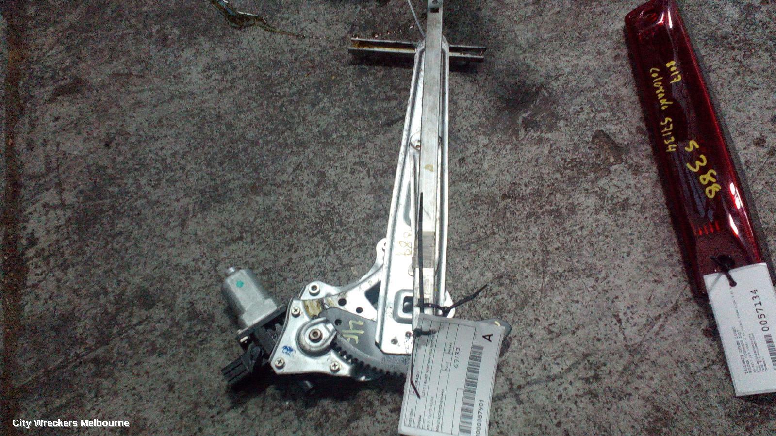 HOLDEN COLORADO 2013 Left Front Window Reg/Motor