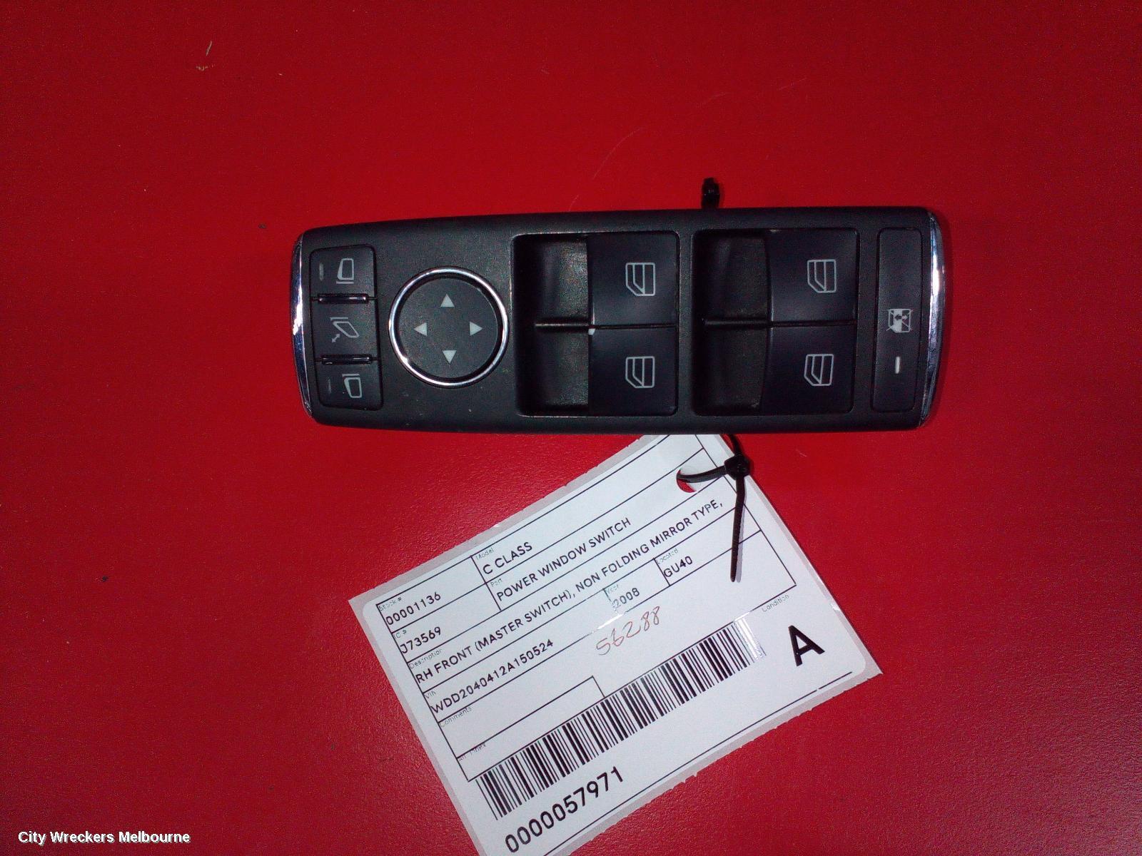 MERCEDES C CLASS 2008 Pwr Dr Wind Switch