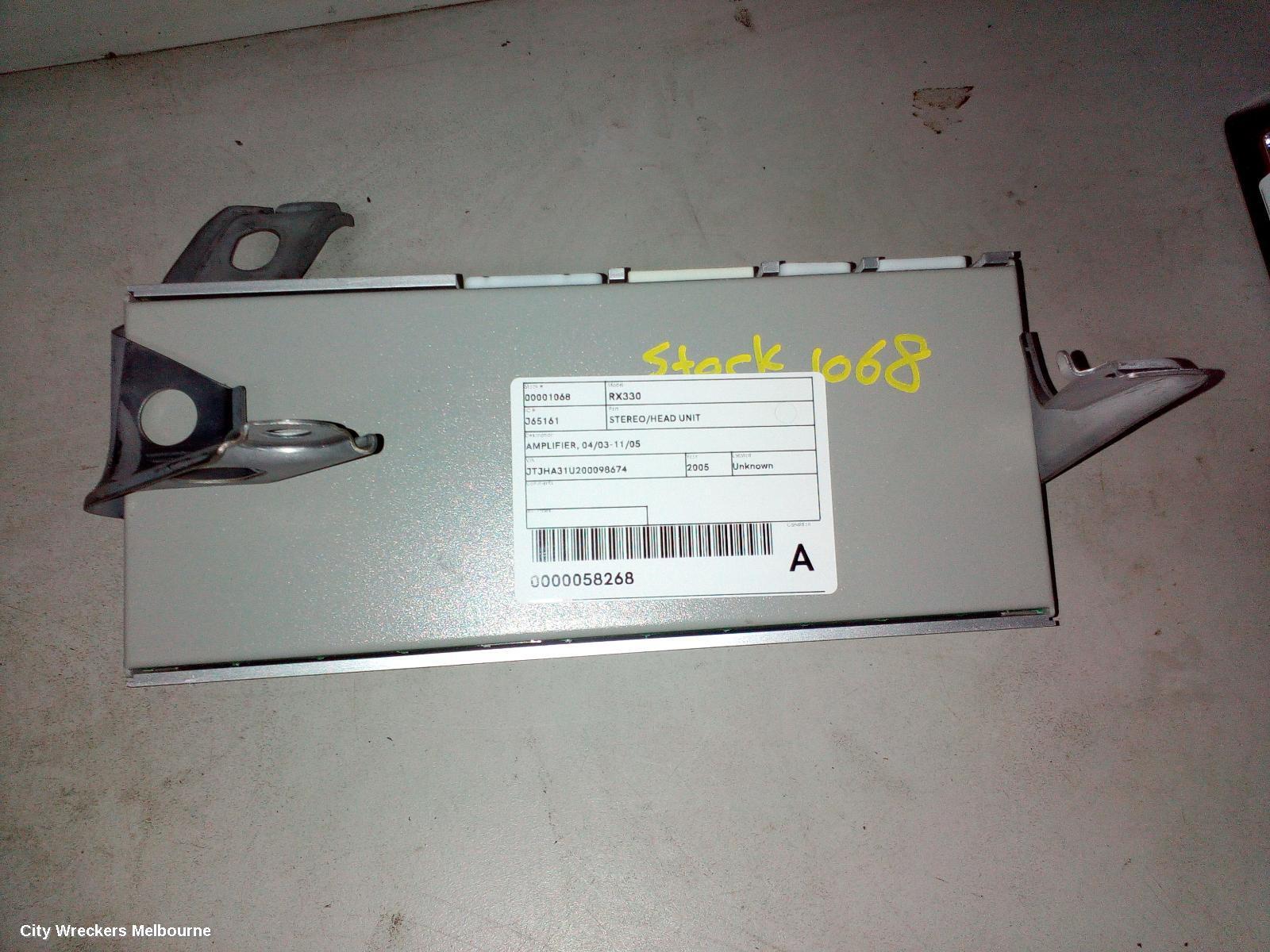 LEXUS RX SERIES 2005 Radio/Cd/Dvd/Sat/Tv