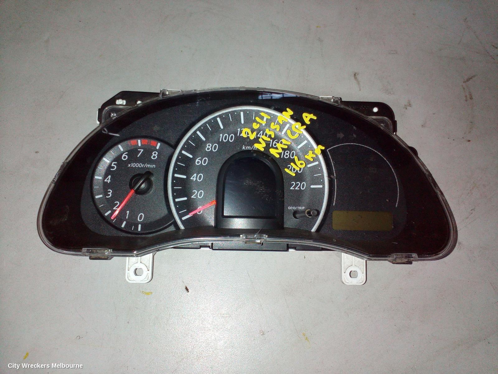 NISSAN MICRA 2011 Instrument Cluster