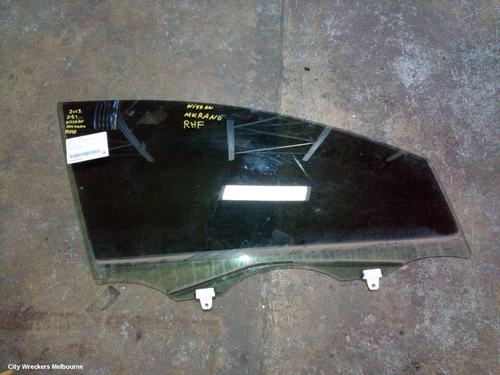 NISSAN MURANO 2013 Right Front Door Window