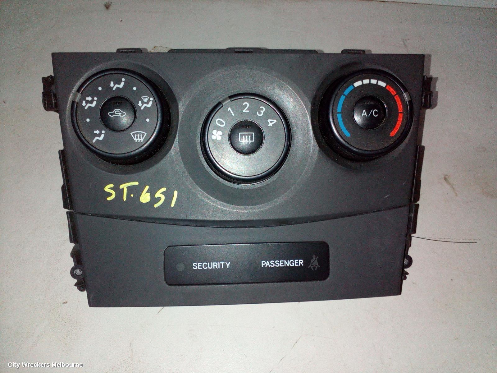 TOYOTA COROLLA 2009 Heater/Ac Controls