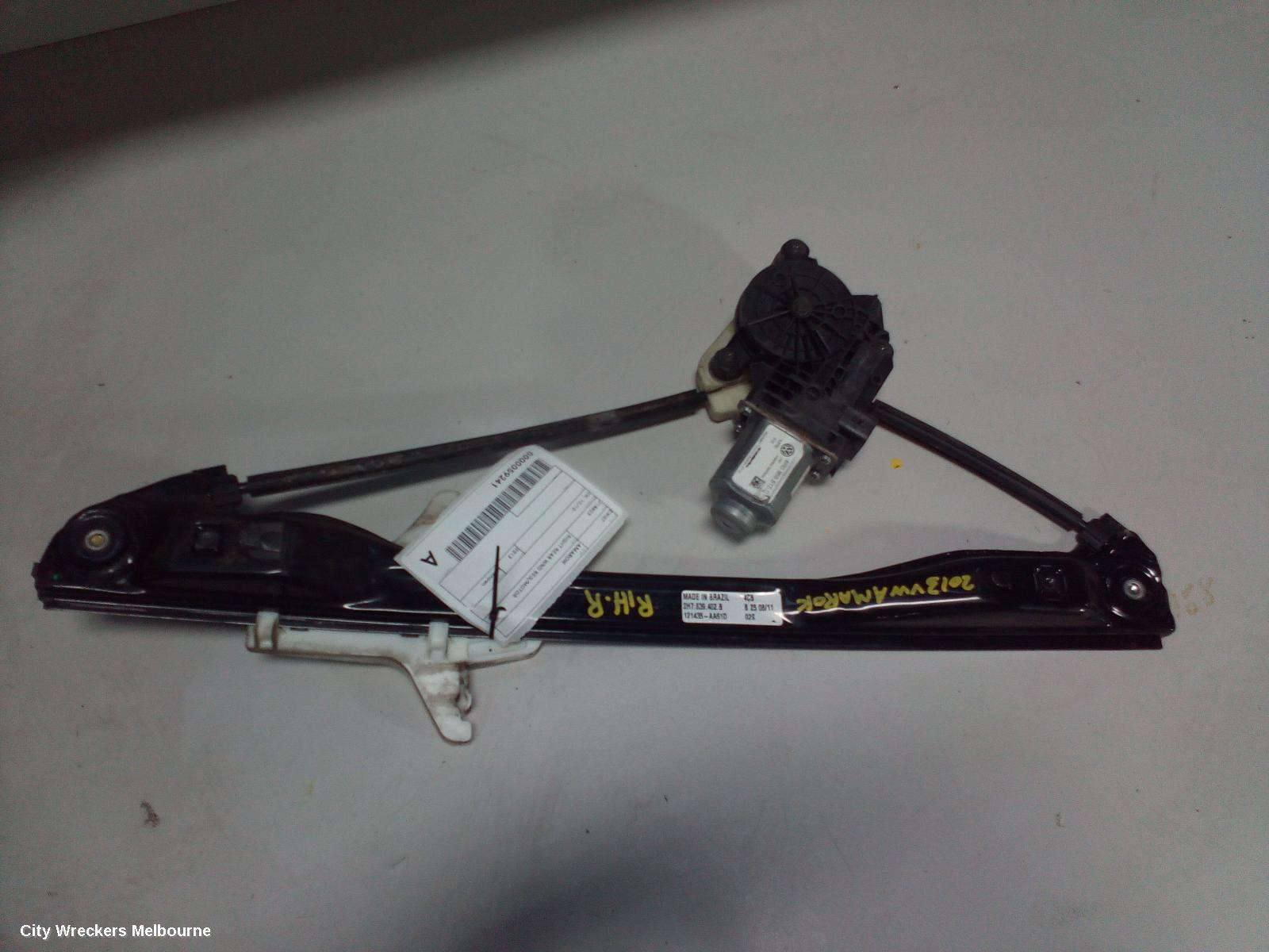 VOLKSWAGEN AMAROK 2013 Right Rear Wnd Reg/Motor