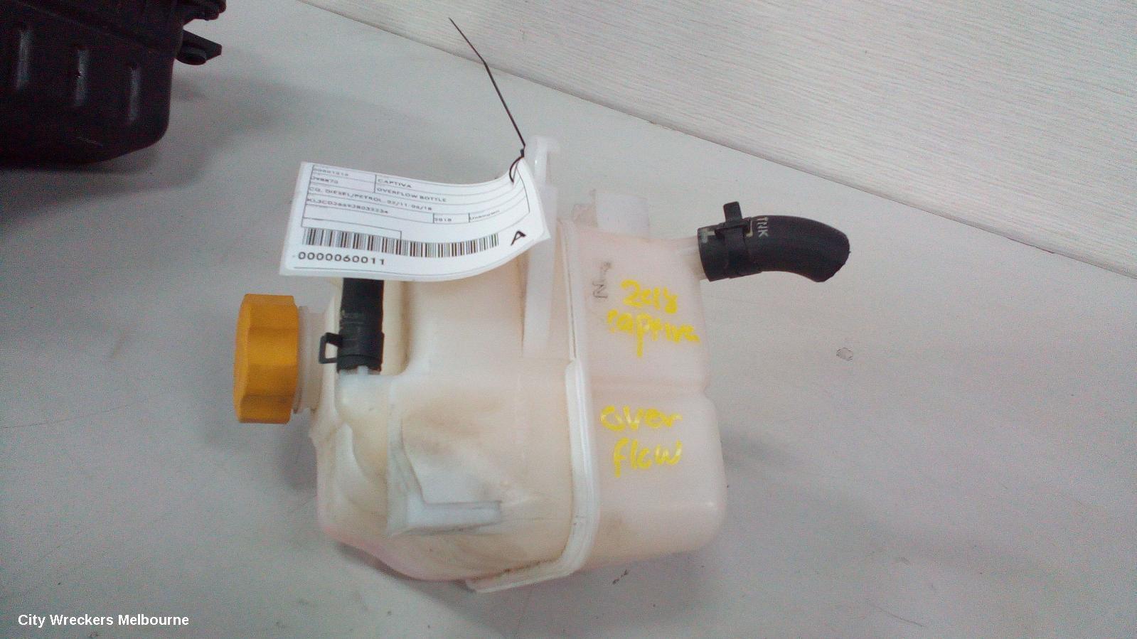 HOLDEN CAPTIVA 2018 Overflow Bottle